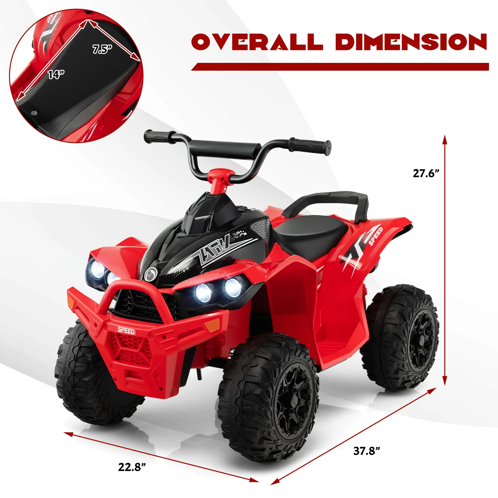 12V Kids Ride On ATV with High/Low Speed and Comfortable Seat - Image 21