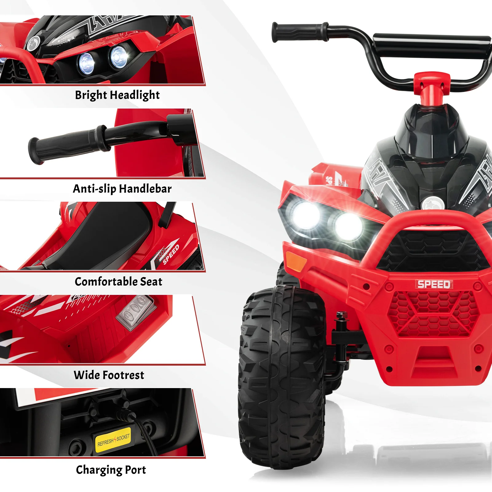 12V Kids Ride On ATV with High/Low Speed and Comfortable Seat - Image 24