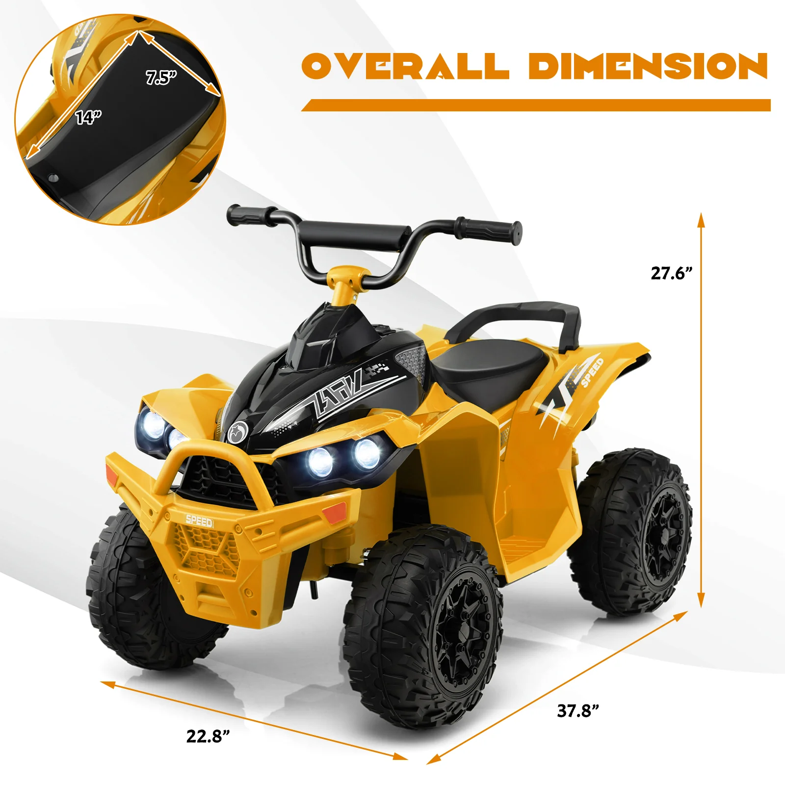 12V Kids Ride On ATV with High/Low Speed and Comfortable Seat - Image 29