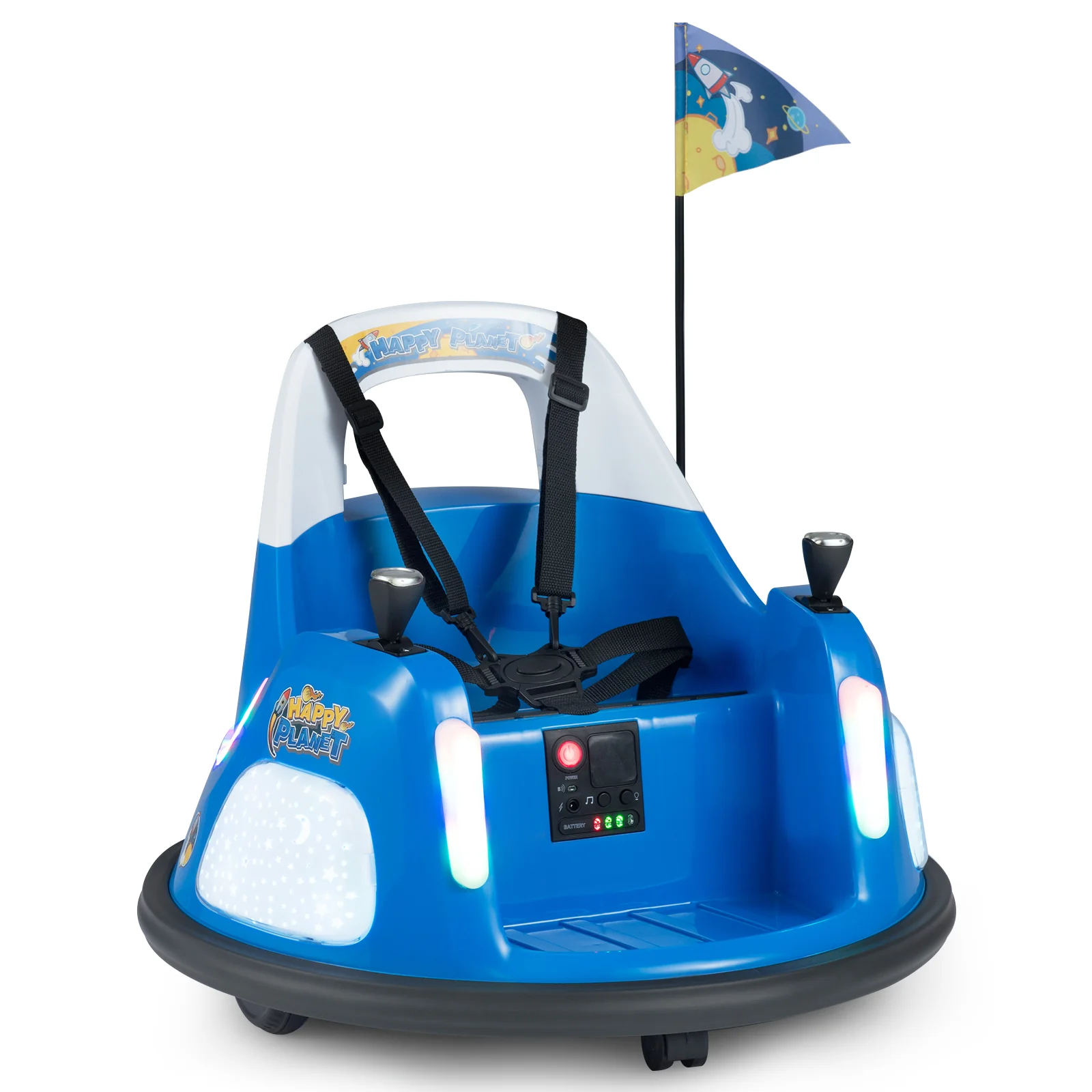 12V Kids Ride On Bumper Car with Remote Control and Flashing Lights - Image 11