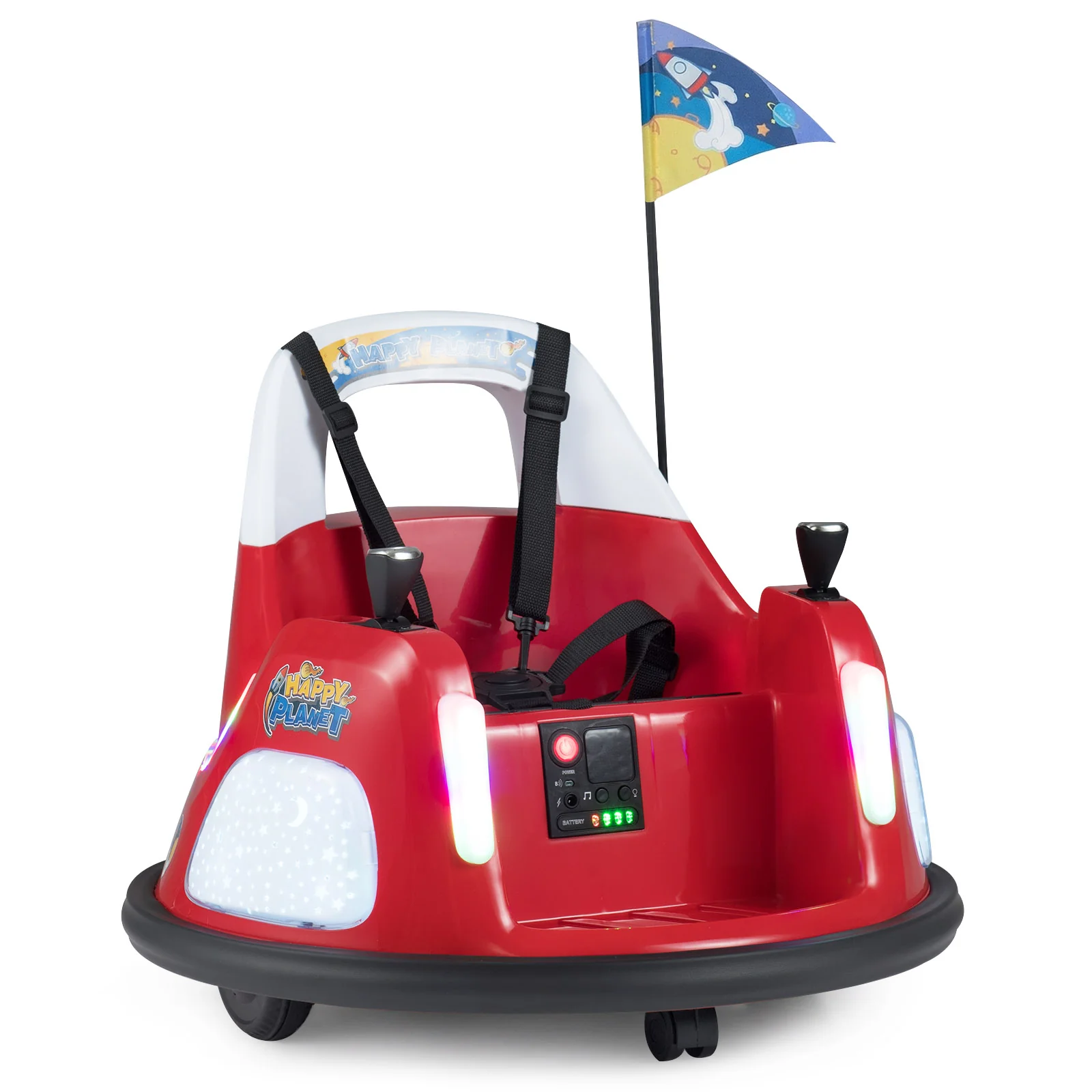 12V Kids Ride On Bumper Car with Remote Control and Flashing Lights - Image 19