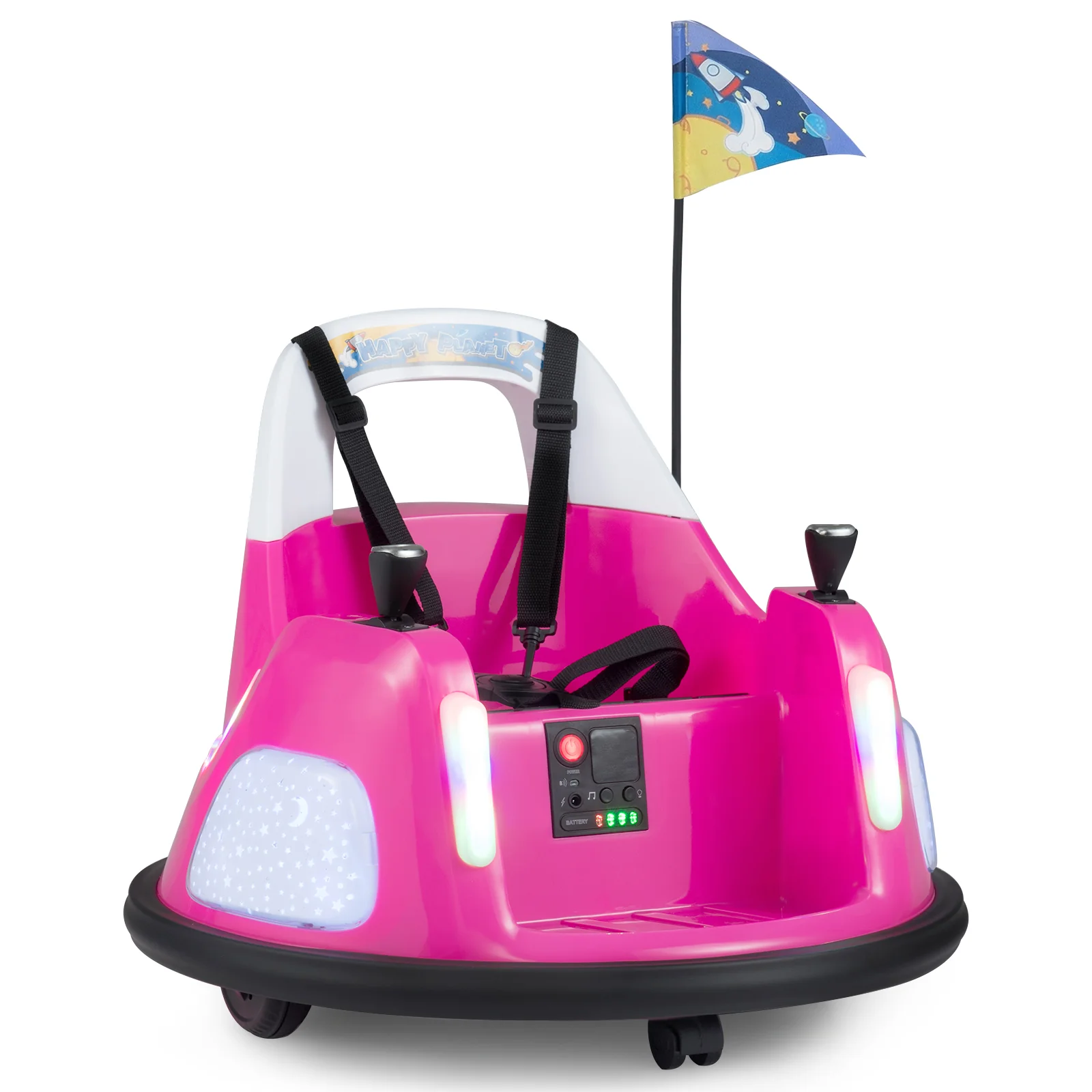 12V Kids Ride On Bumper Car with Remote Control and Flashing Lights - Image 2
