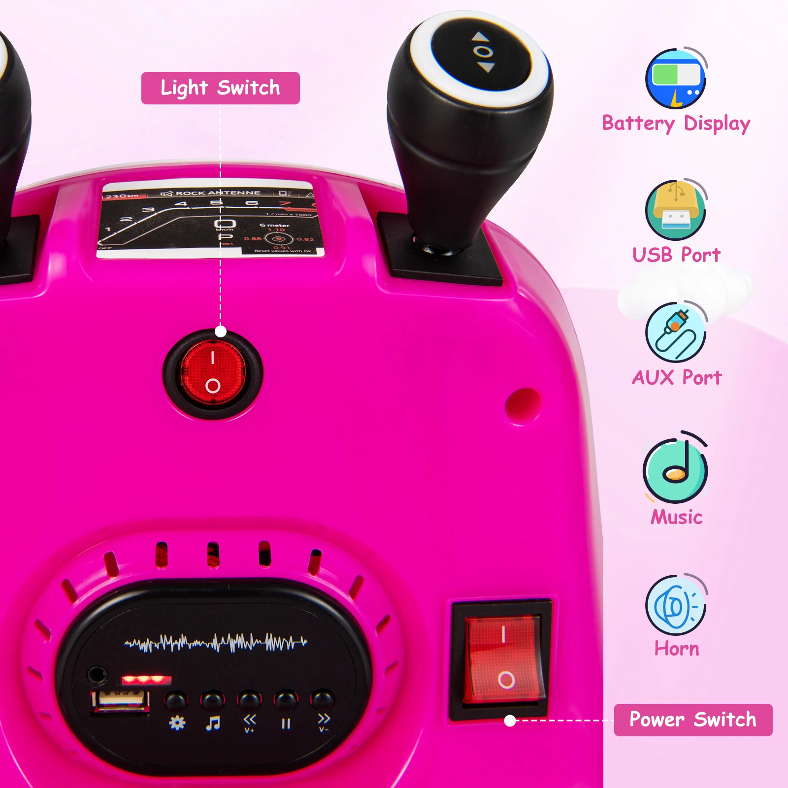 12V Kids Ride On Bumper Car with Remote Control Lights and Music - Image 15