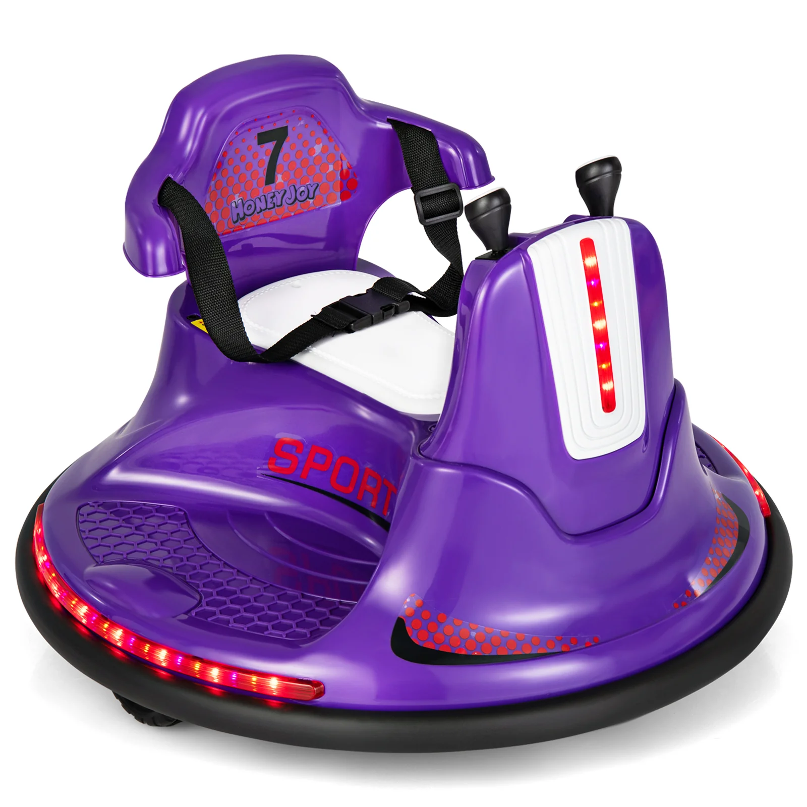 12V Kids Ride On Bumper Car with Remote Control Lights and Music - Image 27