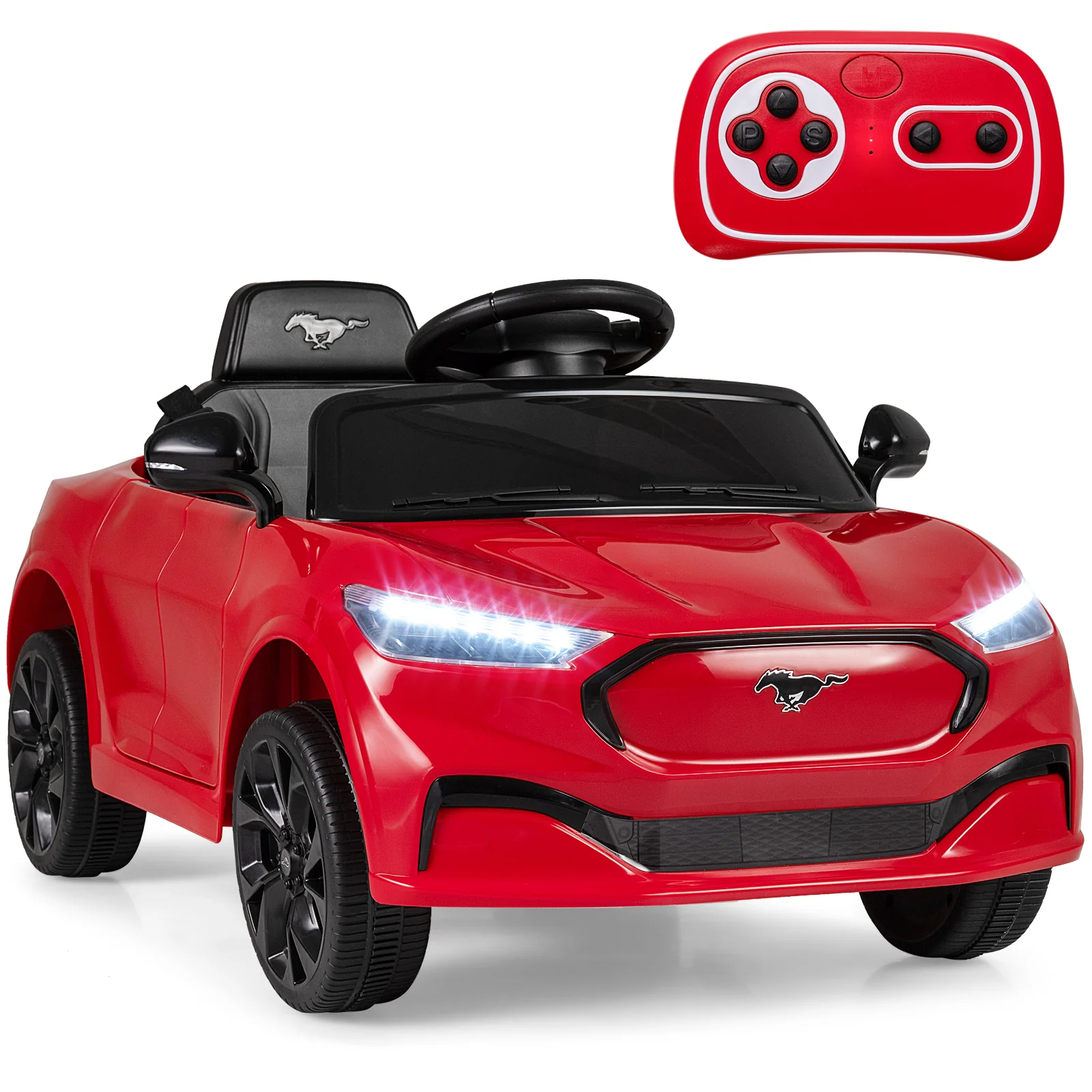 12V Kids Ride on Car Licensed Ford Mach E with Parent Control and Horn