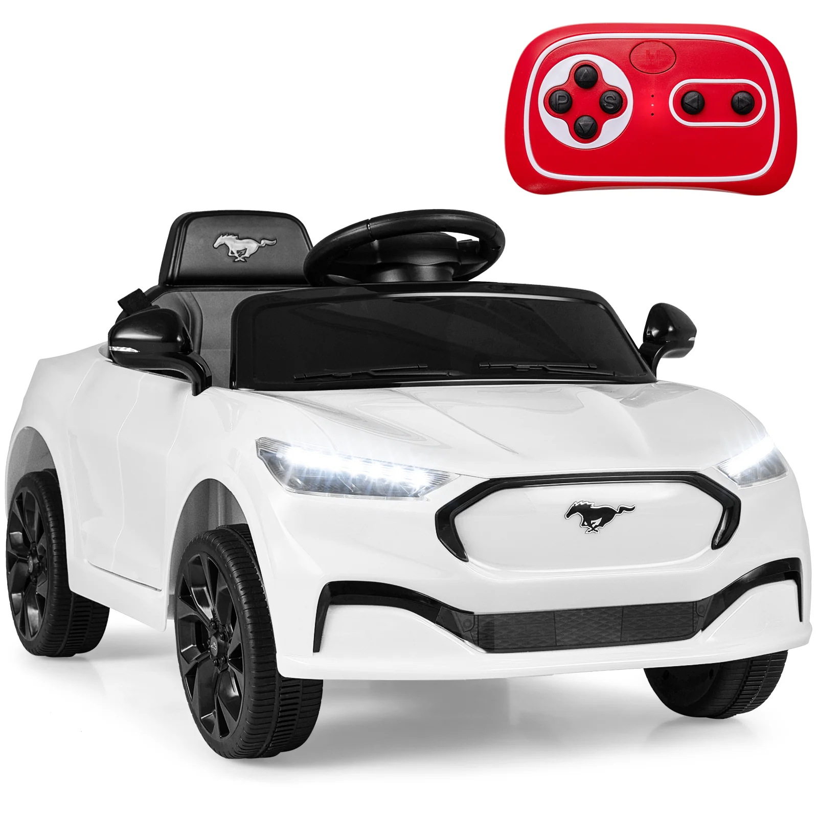 12V Kids Ride on Car Licensed Ford Mach E with Parent Control and Horn - Image 2