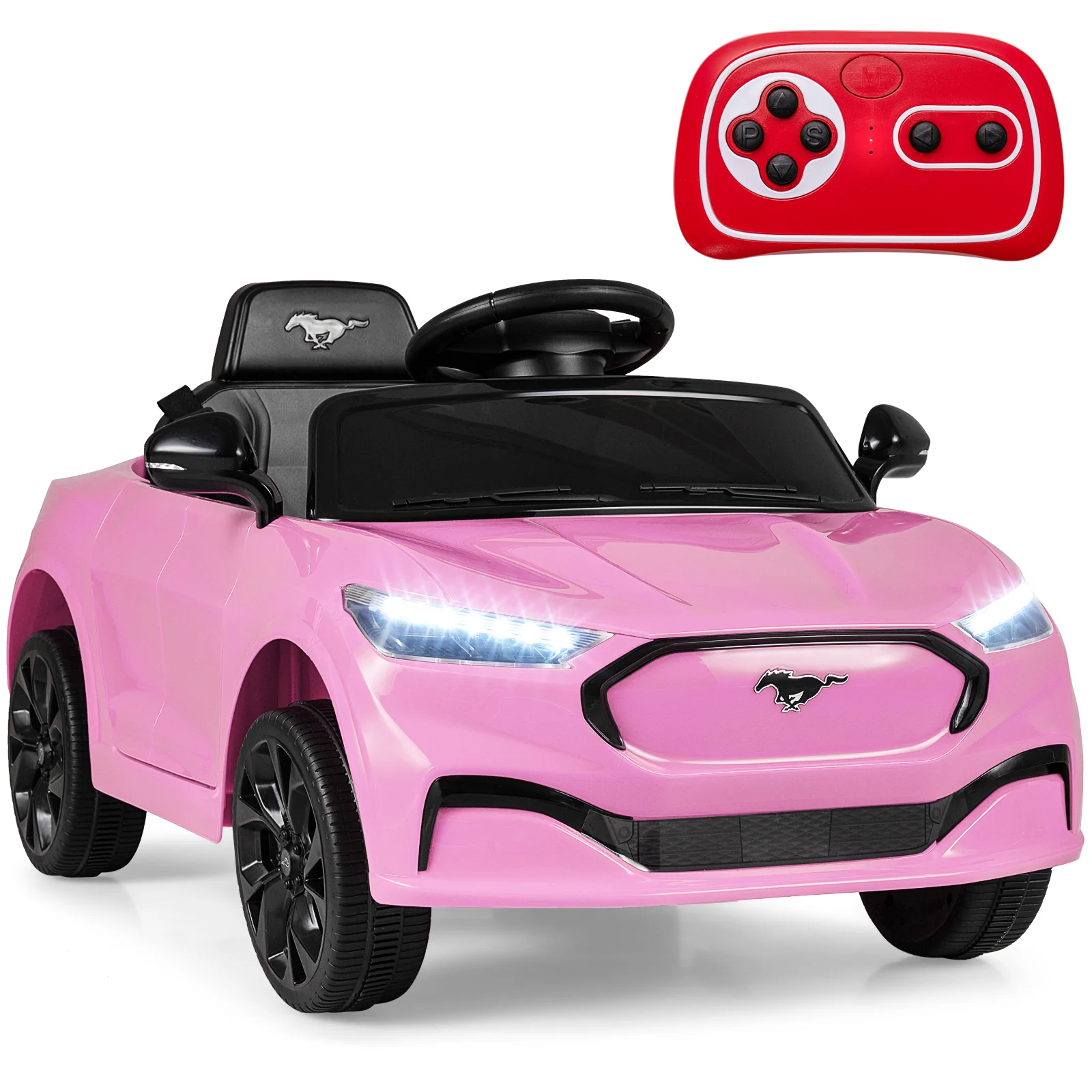 12V Kids Ride on Car Licensed Ford Mach E with Parent Control and Horn - Image 3