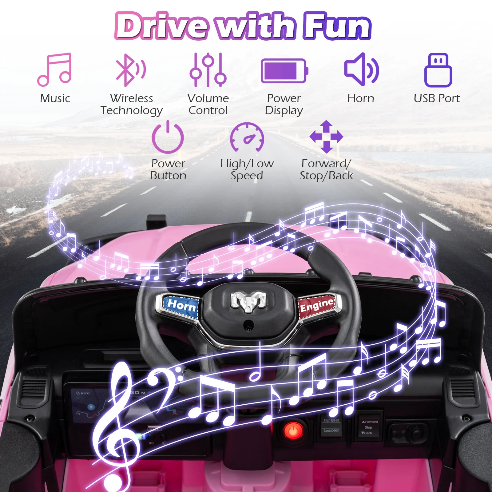 12V Kids Ride On Car Licensed RAM 3500 Electric Vehicle with Remote Control - Image 16