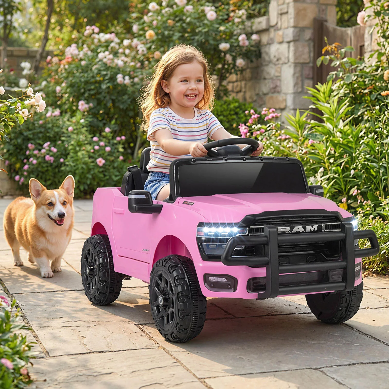 12V Kids Ride On Car Licensed RAM 3500 Electric Vehicle with Remote Control - Image 9