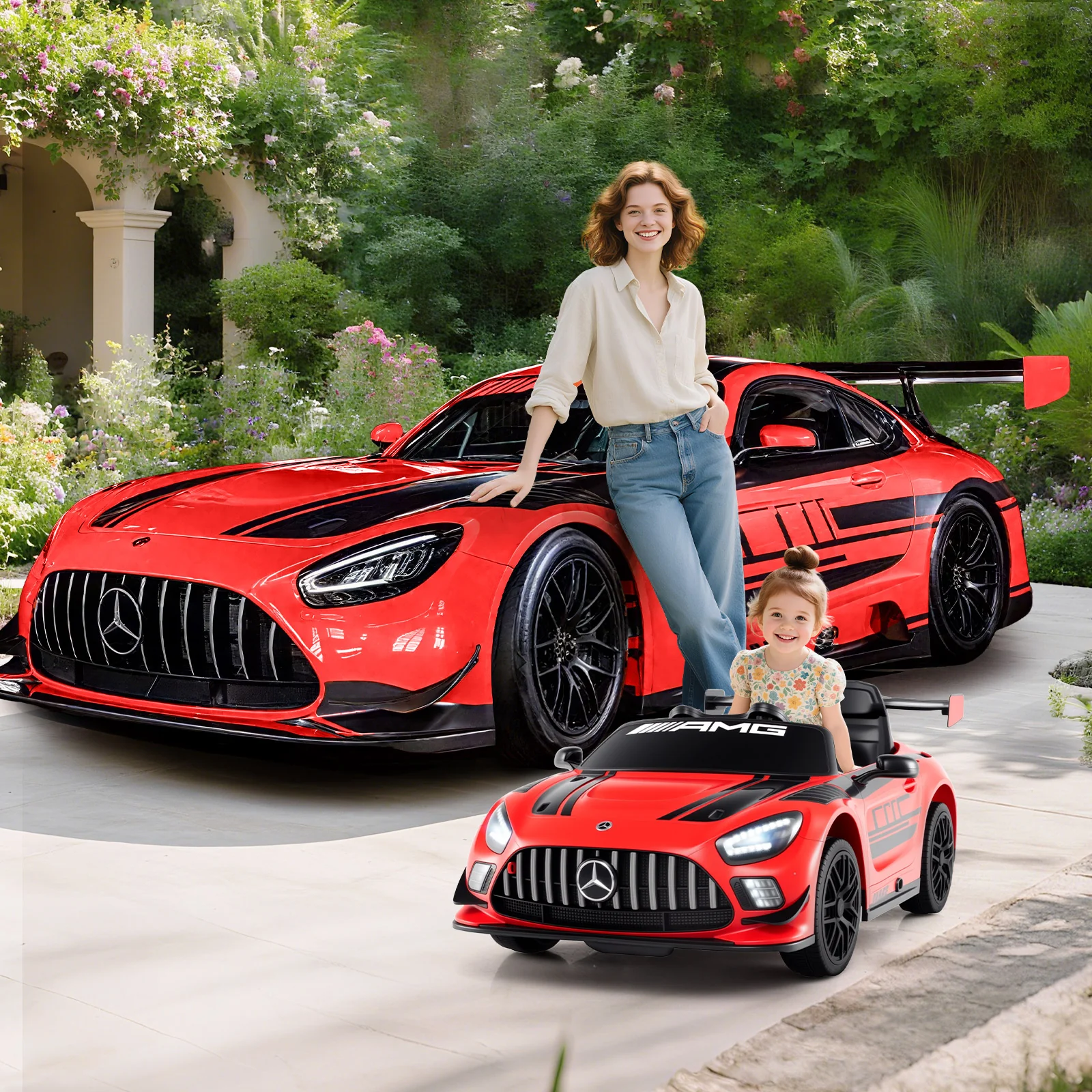 12V Kids Ride-On Car Mercedes-AMG GT3 Licensed with Adjustable Speed - Image 17