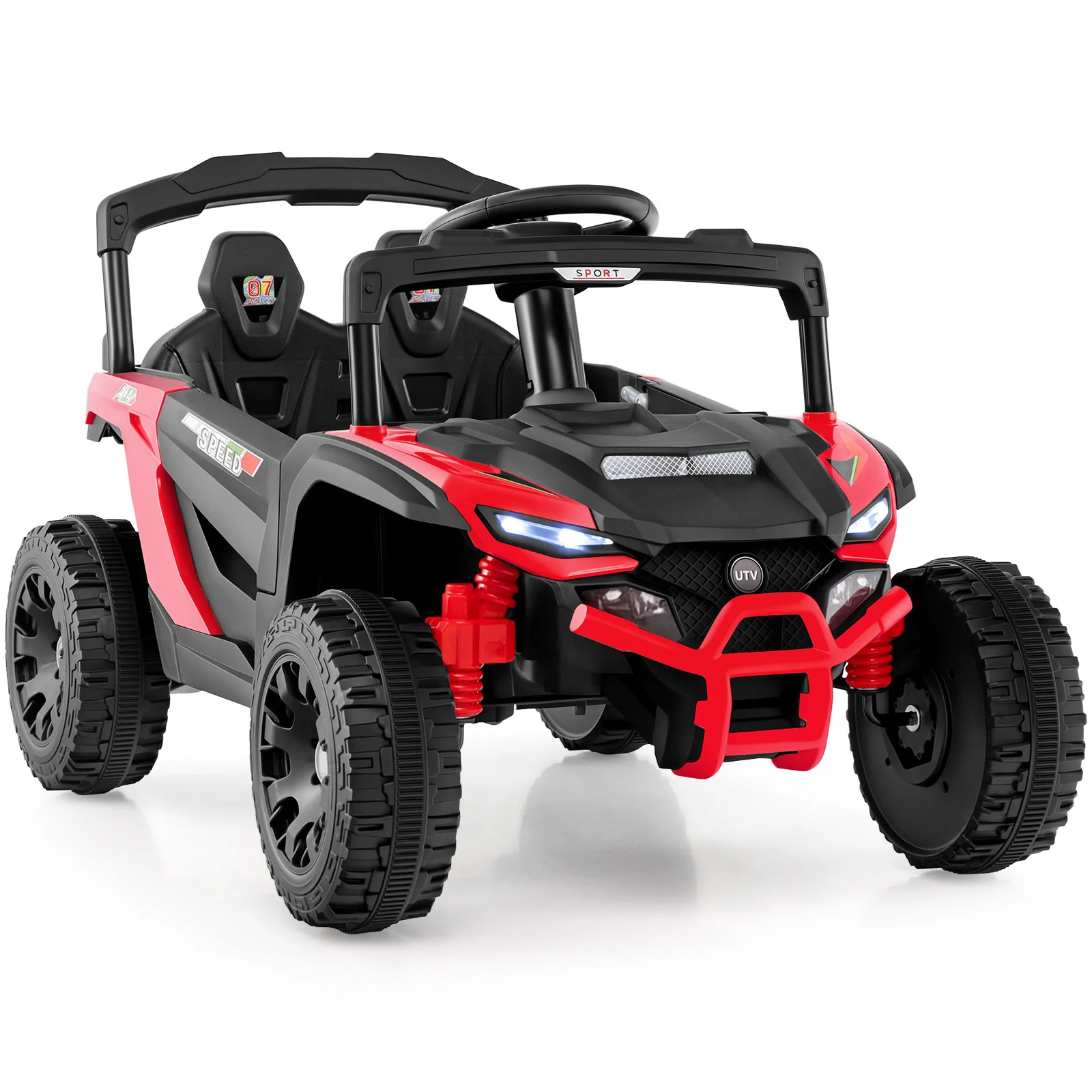 12V Kids Ride On Car UTV Electric Vehicle with LED Lights Music and Horn - Image 11