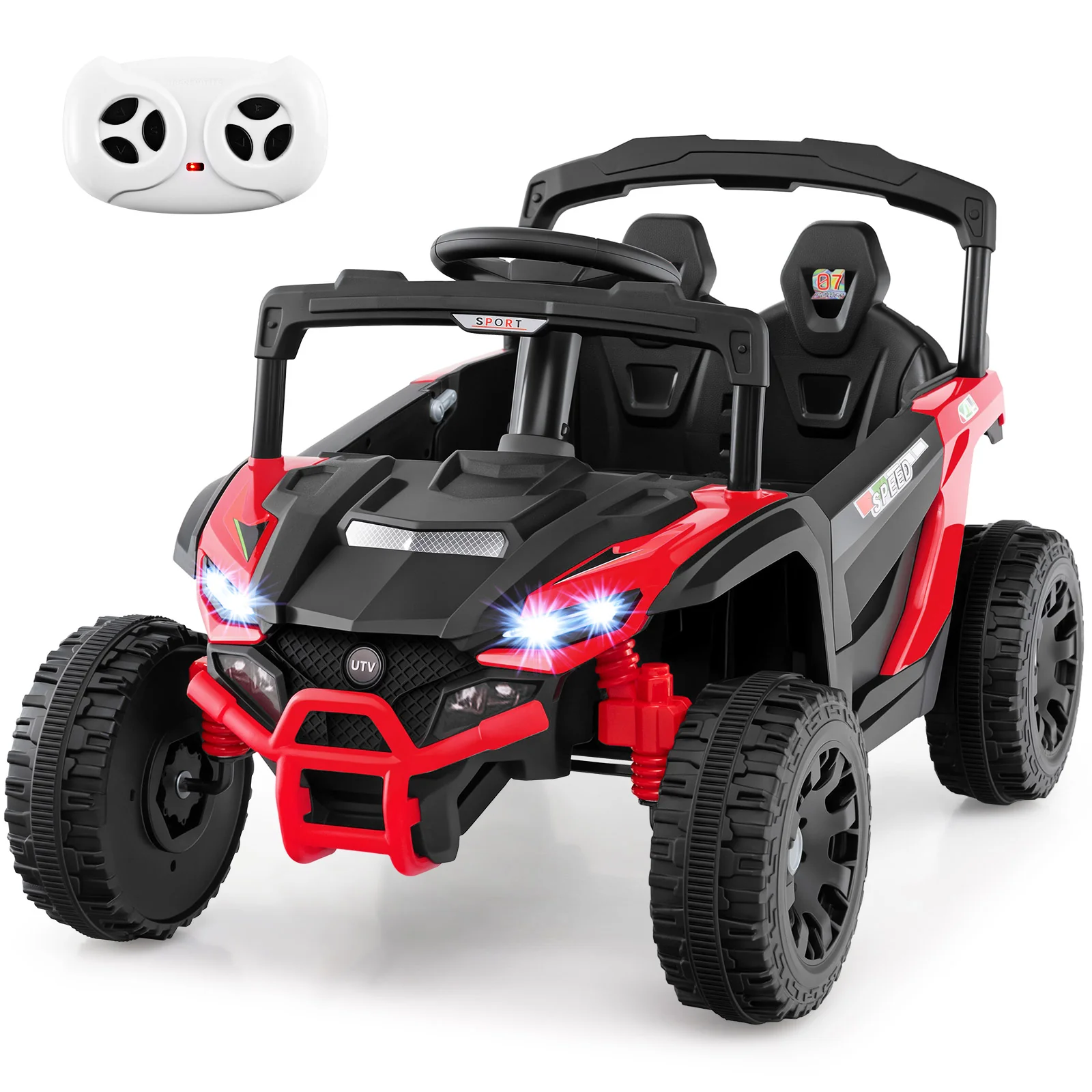 12V Kids Ride On Car UTV Electric Vehicle with LED Lights Music and Horn - Image 14