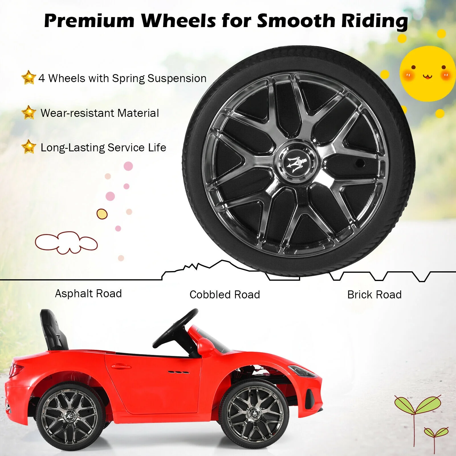 12V Kids Ride-On Car with Remote Control and Lights - Image 13