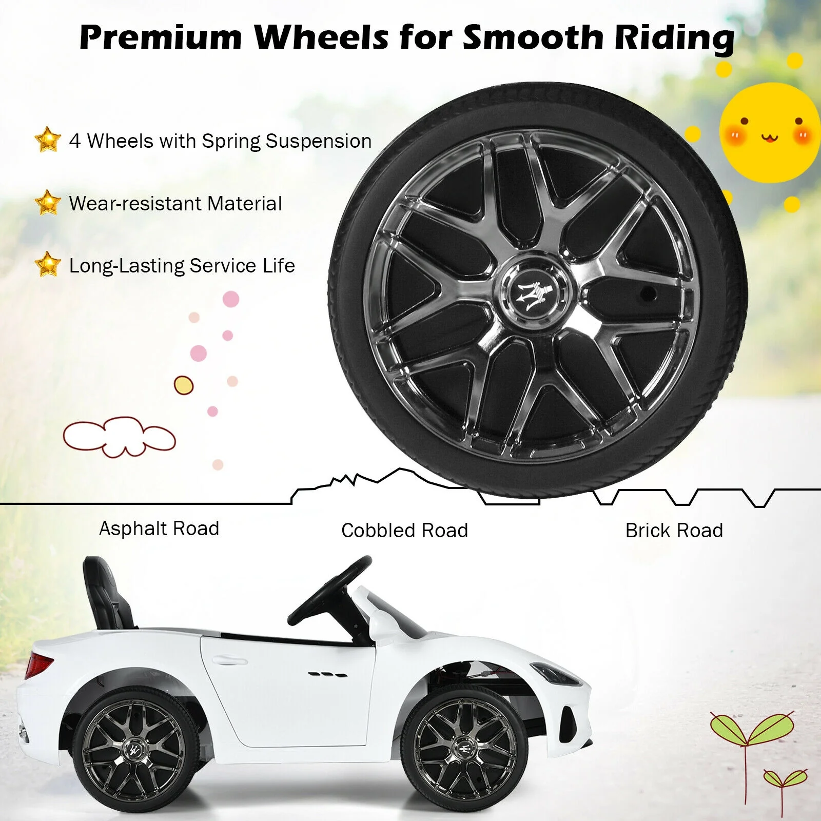 12V Kids Ride-On Car with Remote Control and Lights - Image 21