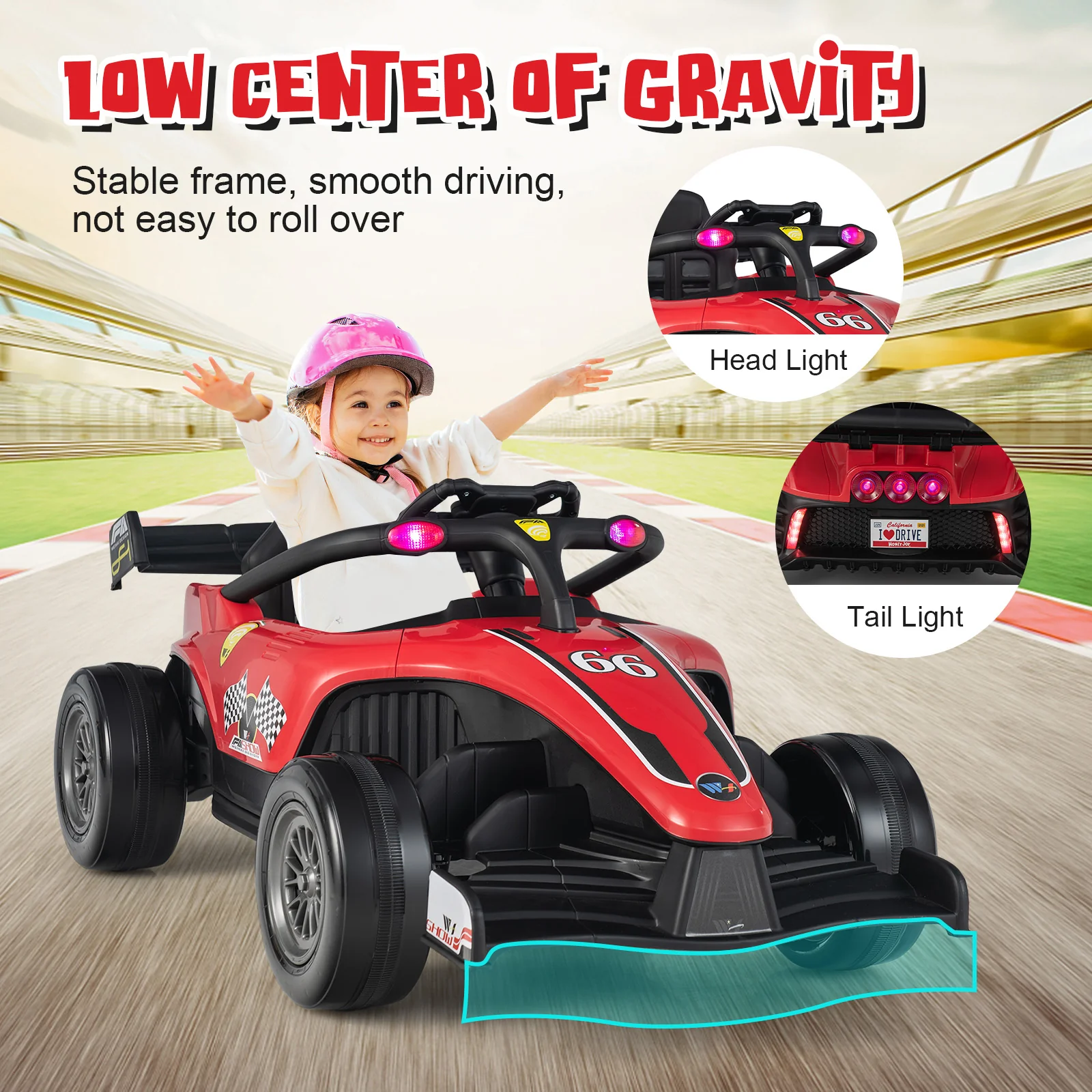 12V Kids Ride on Electric Formula Racing Car with Remote Control - Image 2