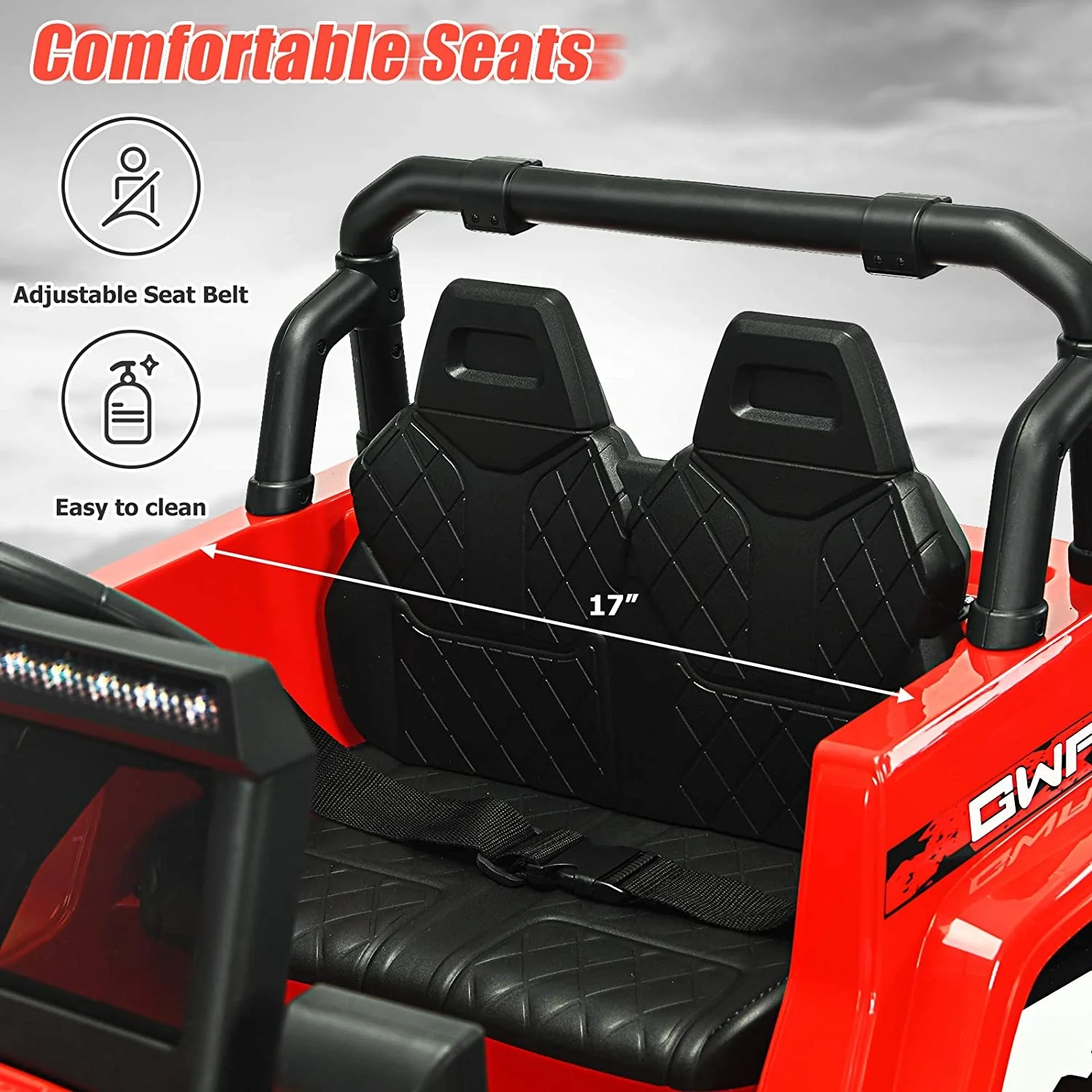 12V Kids Ride-on Jeep Car with 2.4 G Remote Control - Image 21