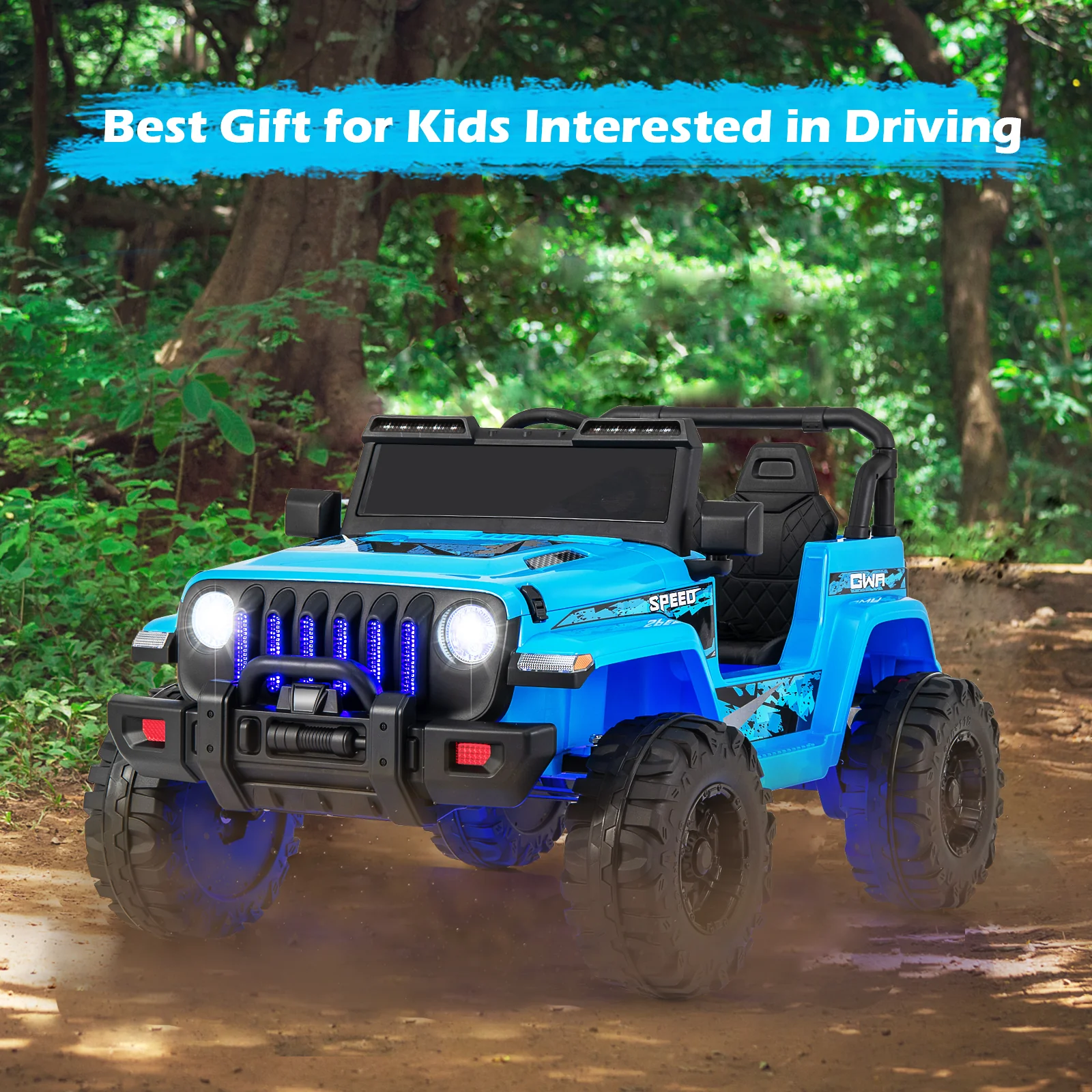 12V Kids Ride-on Jeep Car with 2.4 G Remote Control - Image 56