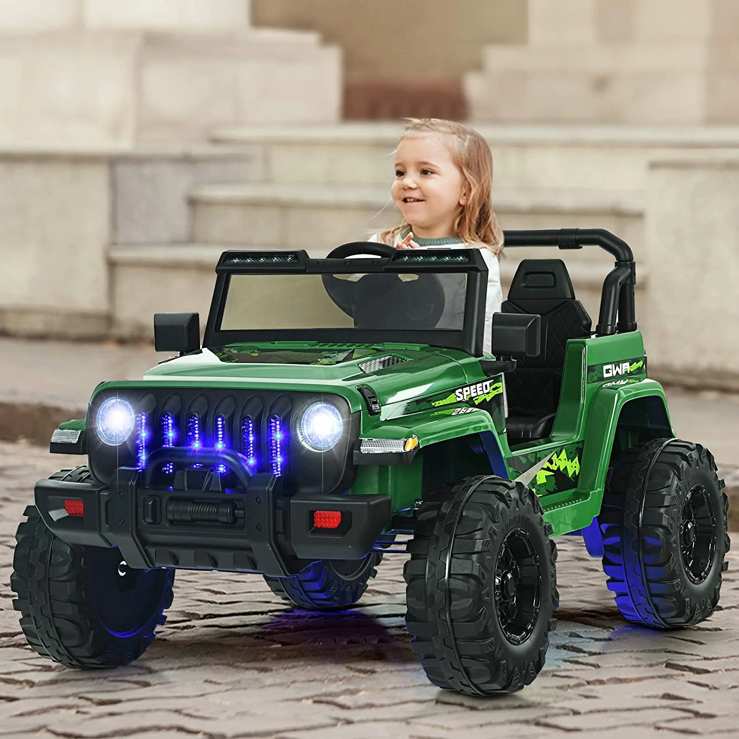 12V Kids Ride-on Jeep Car with 2.4 G Remote Control - Image 8