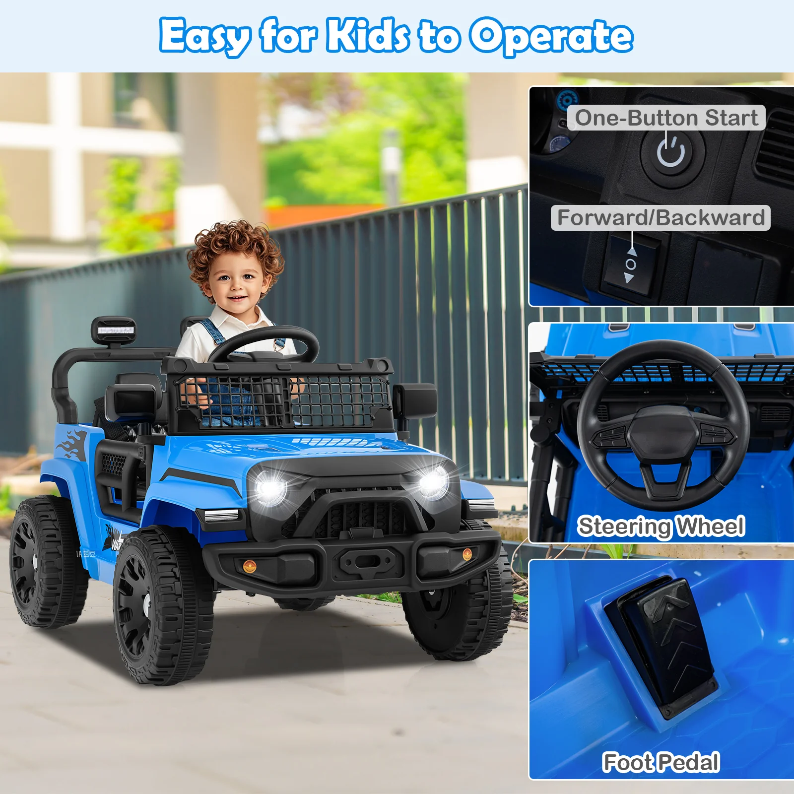 12V Kids Ride on Truck Car Battery Powered Electric Vehicle - Image 15