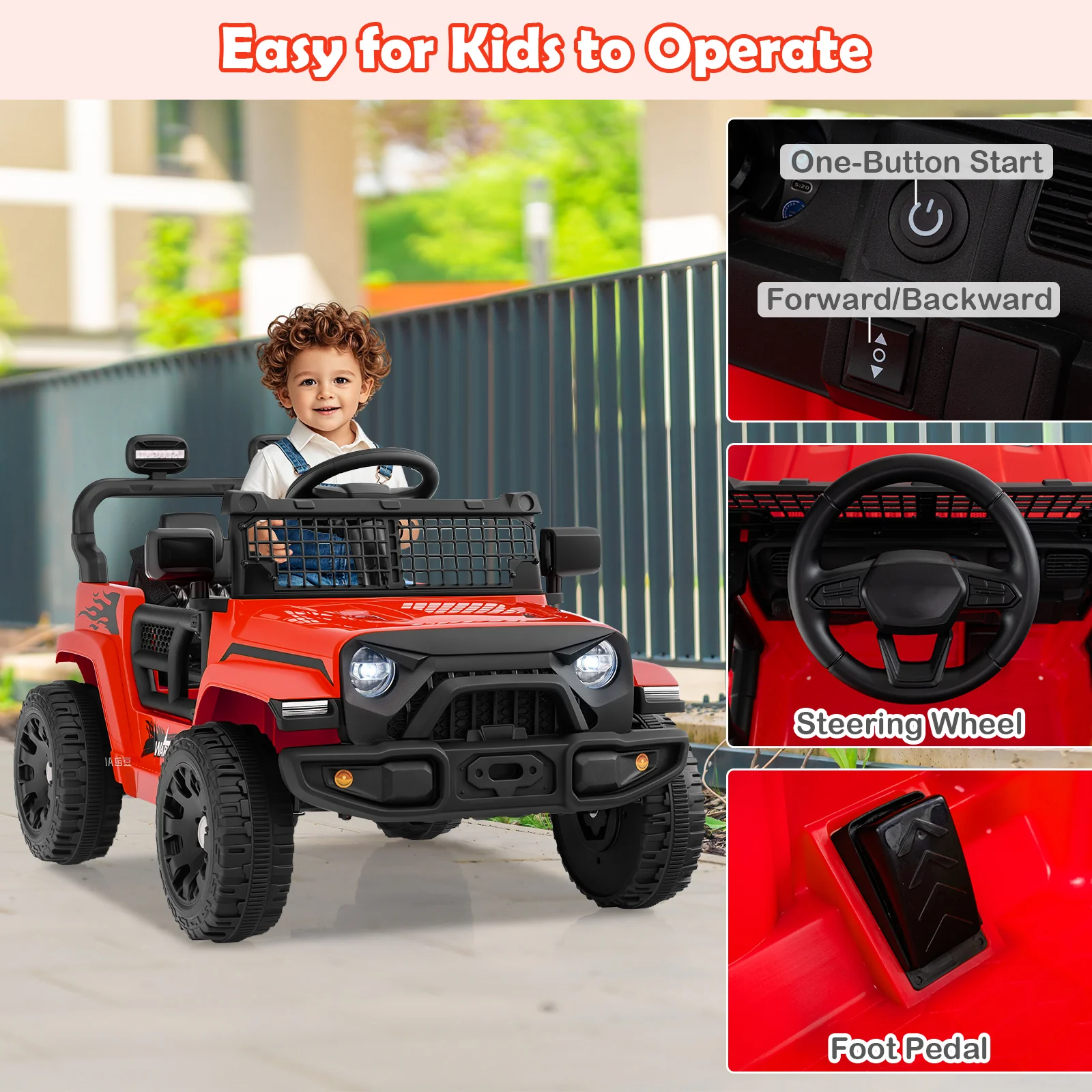 12V Kids Ride on Truck Car Battery Powered Electric Vehicle - Image 32