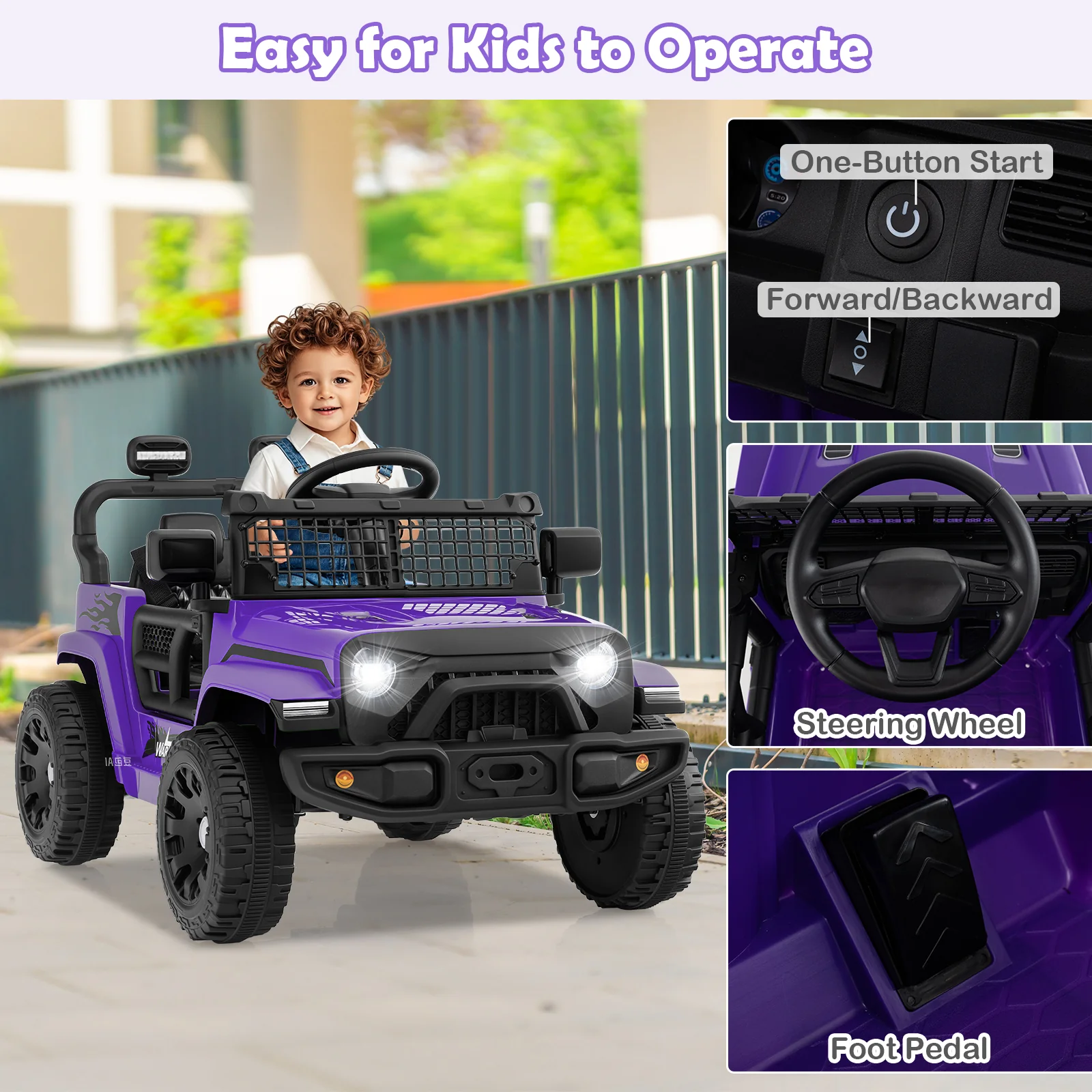12V Kids Ride on Truck Car Battery Powered Electric Vehicle - Image 48