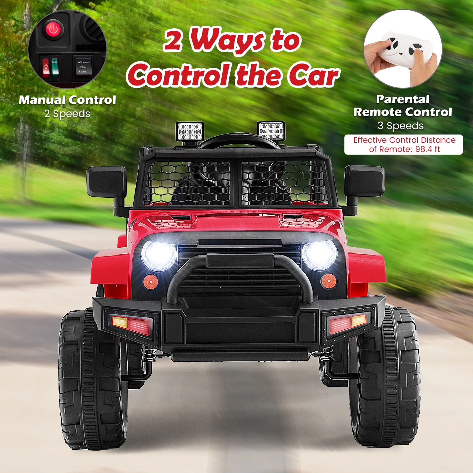 12V Kids Ride On Truck with Remote Control and Headlights - Image 31