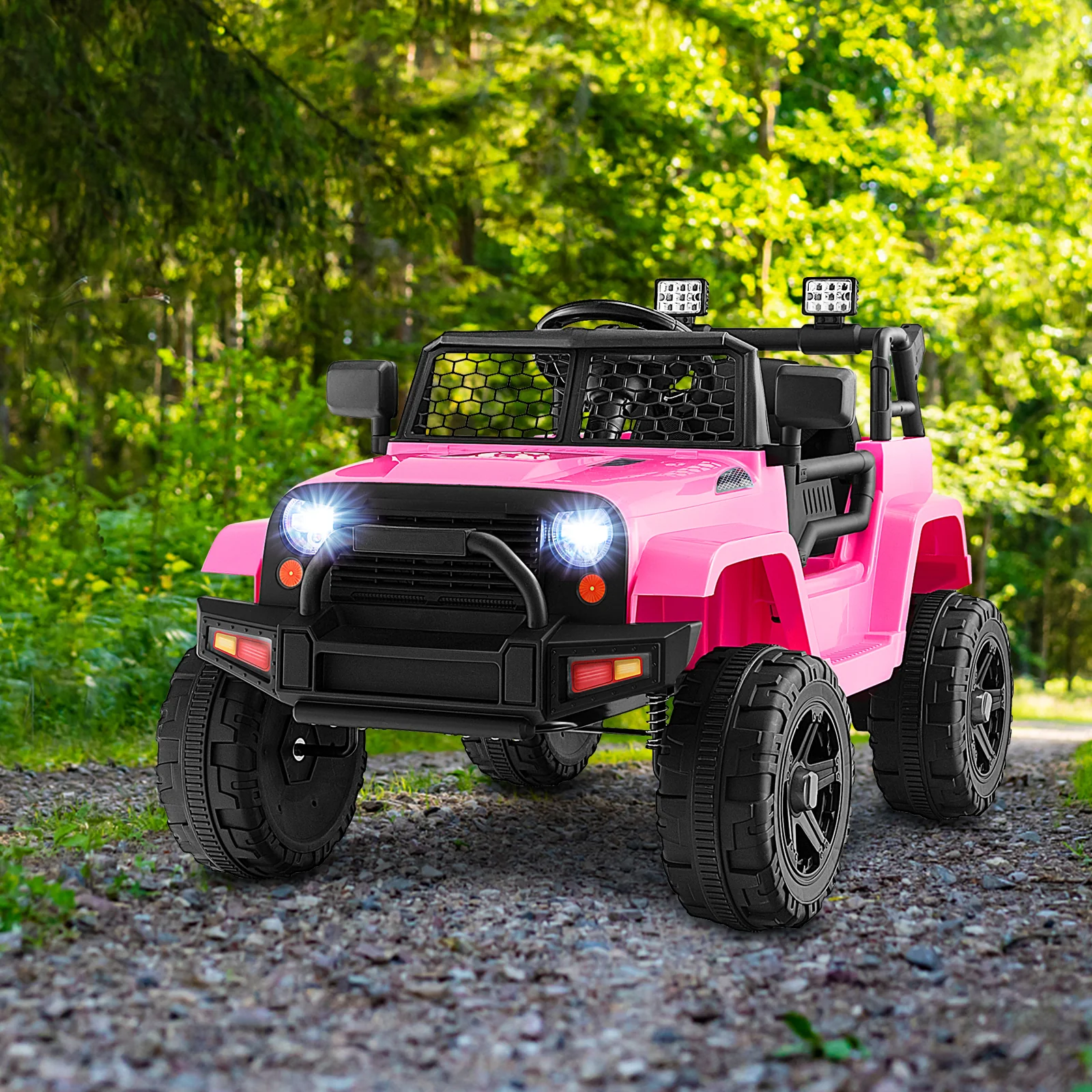 12V Kids Ride On Truck with Remote Control and Headlights - Image 9