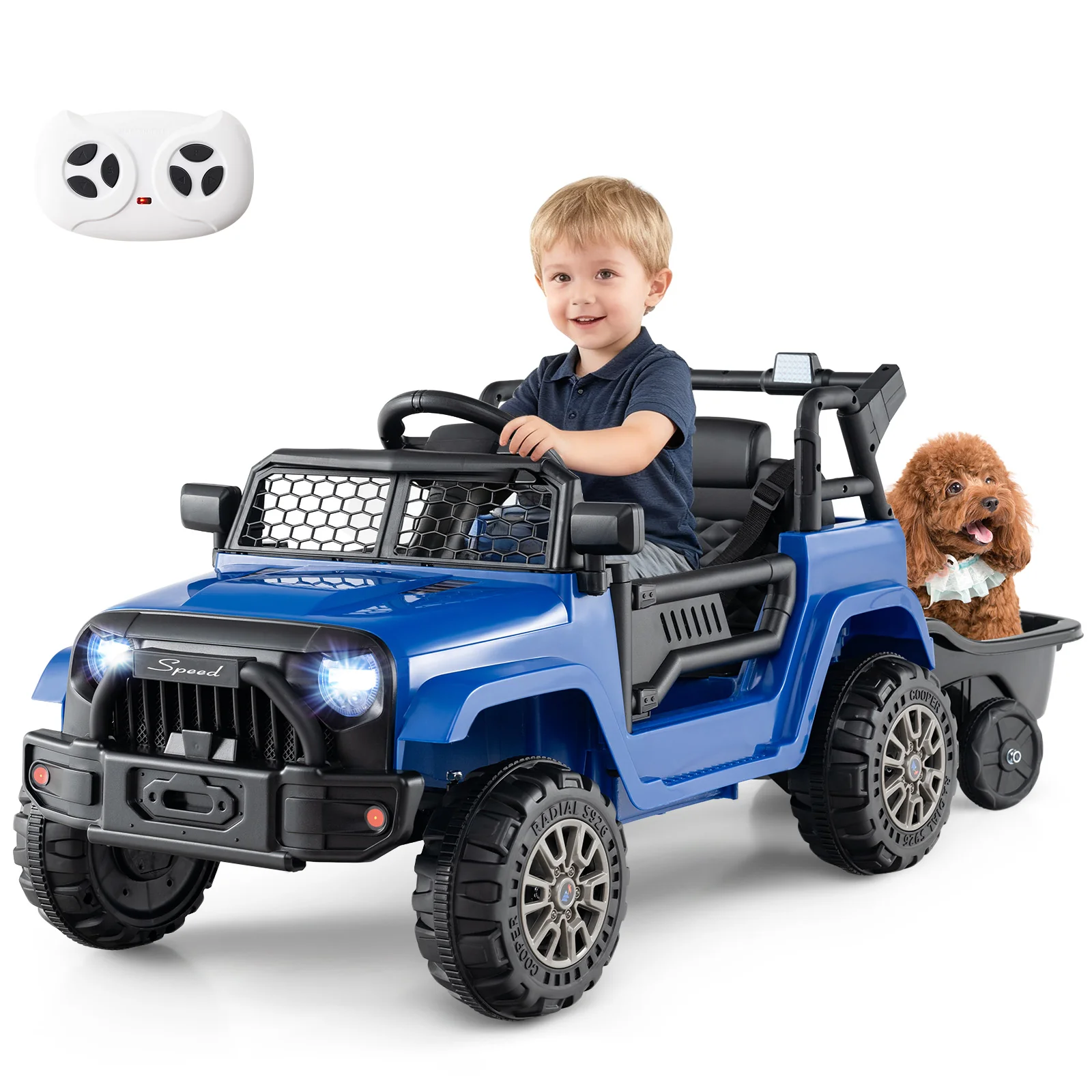 12V Kids Ride On UTV Car with Detachable Trailer - Image 11