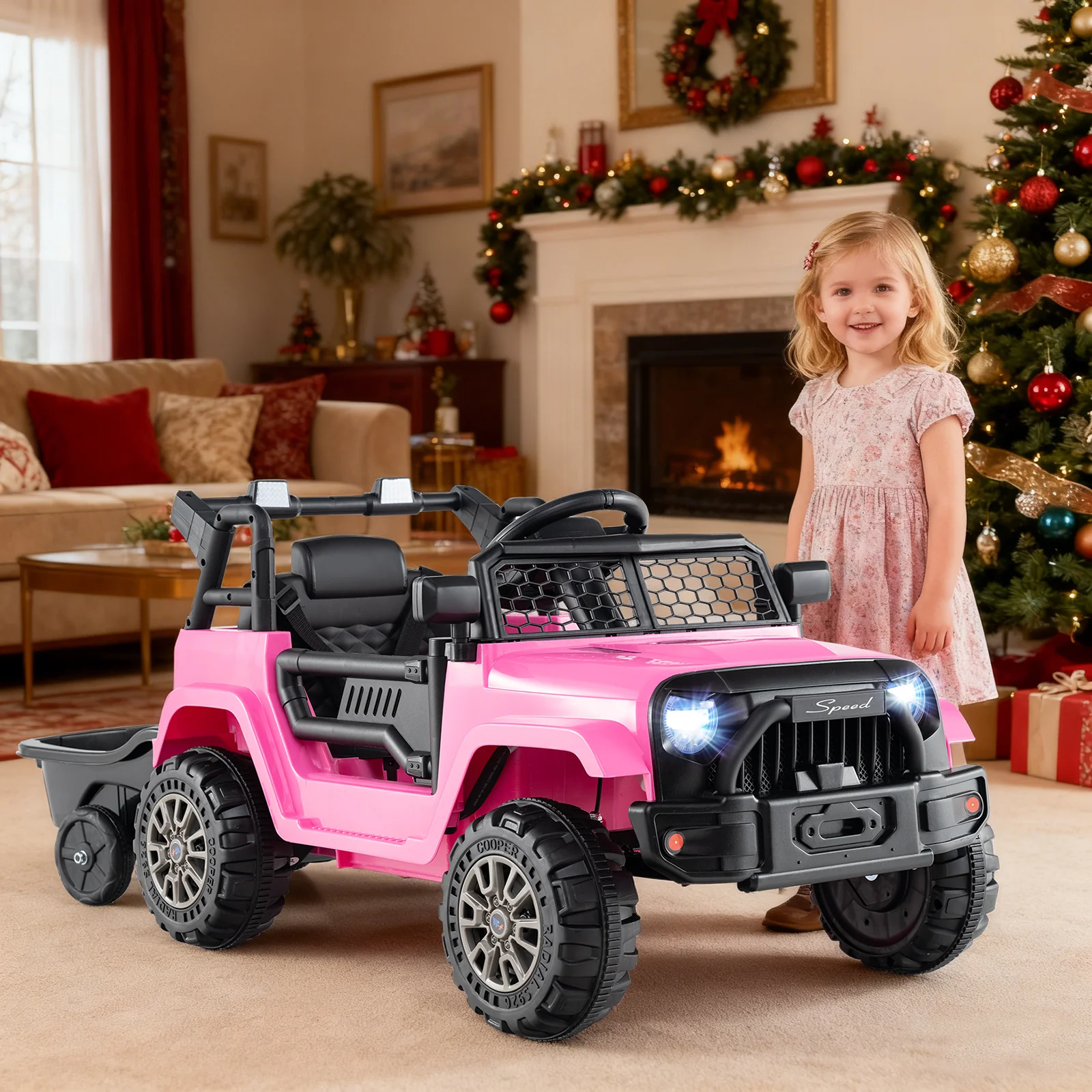 12V Kids Ride On UTV Car with Detachable Trailer - Image 17