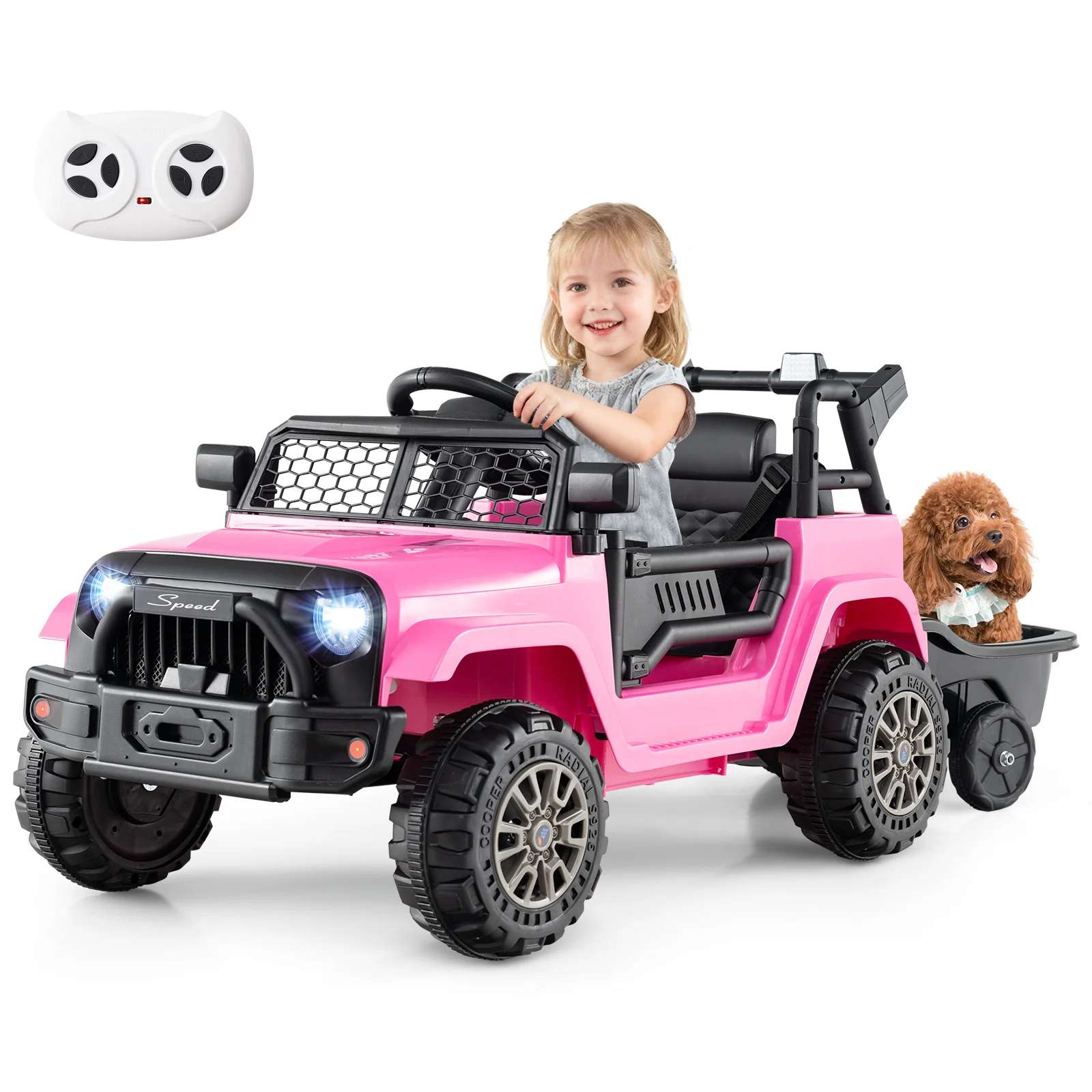 12V Kids Ride On UTV Car with Detachable Trailer - Image 19