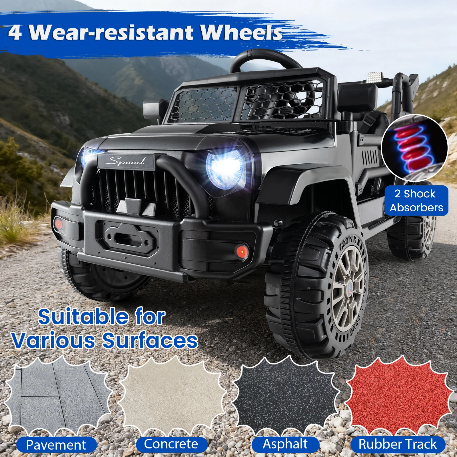 12V Kids Ride On UTV Car with Detachable Trailer - Image 8