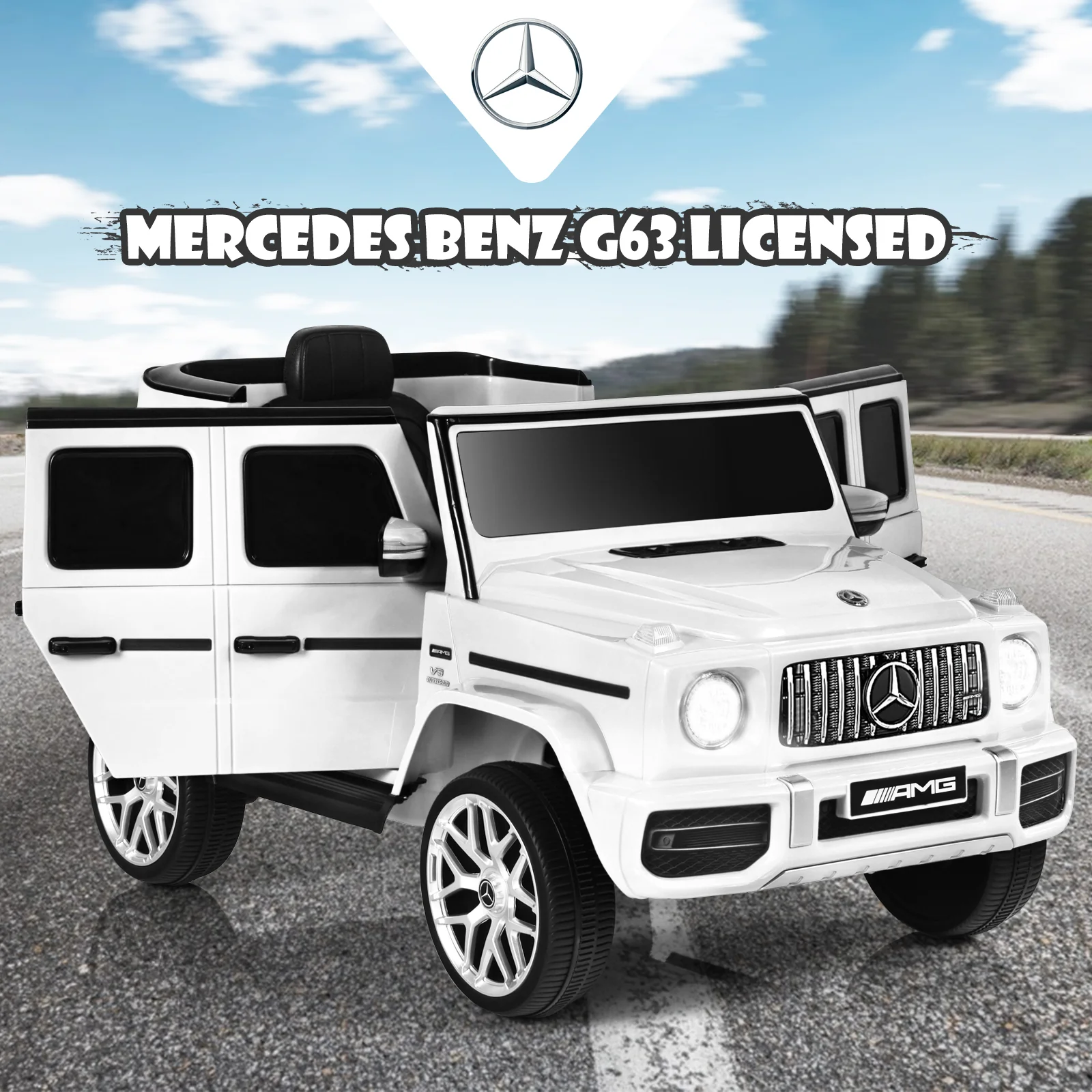 12V Mercedes-Benz G63 Licensed Kids Ride On Car with Remote Control - Image 10