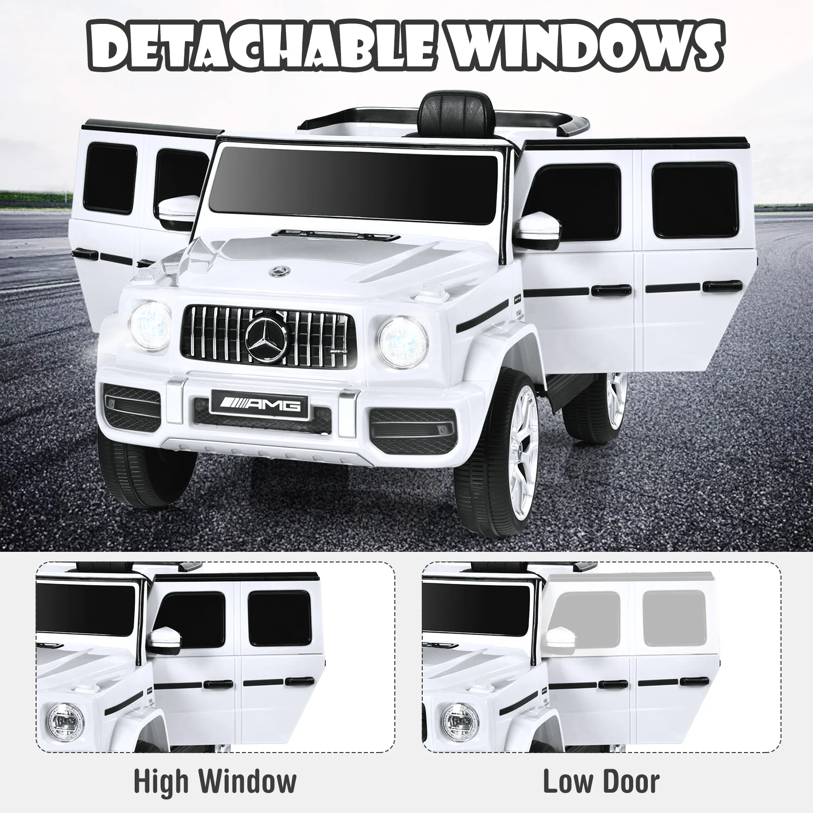 12V Mercedes-Benz G63 Licensed Kids Ride On Car with Remote Control - Image 14