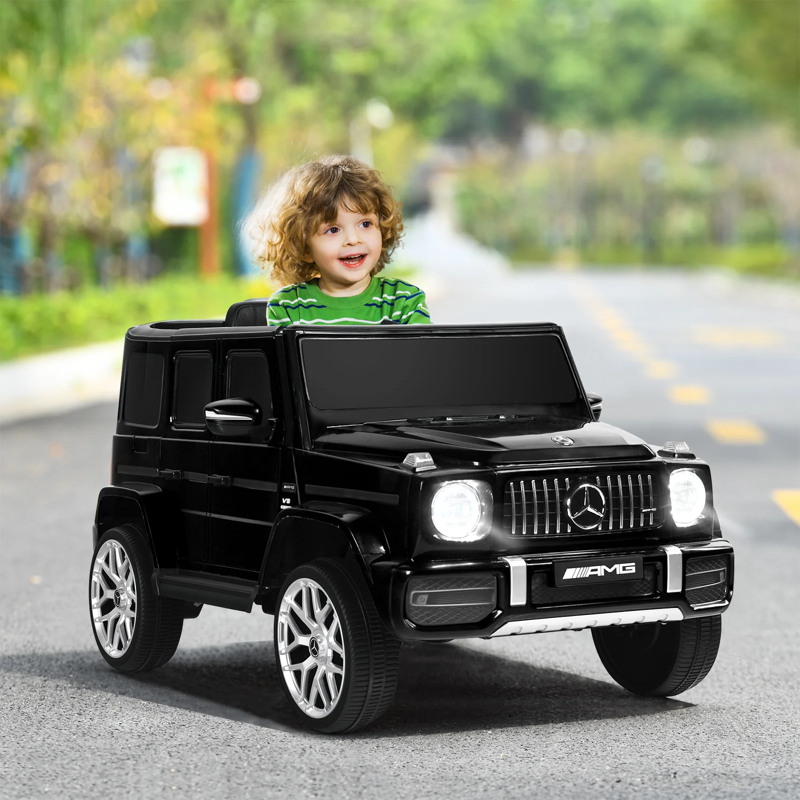 12V Mercedes-Benz G63 Licensed Kids Ride On Car with Remote Control - Image 17