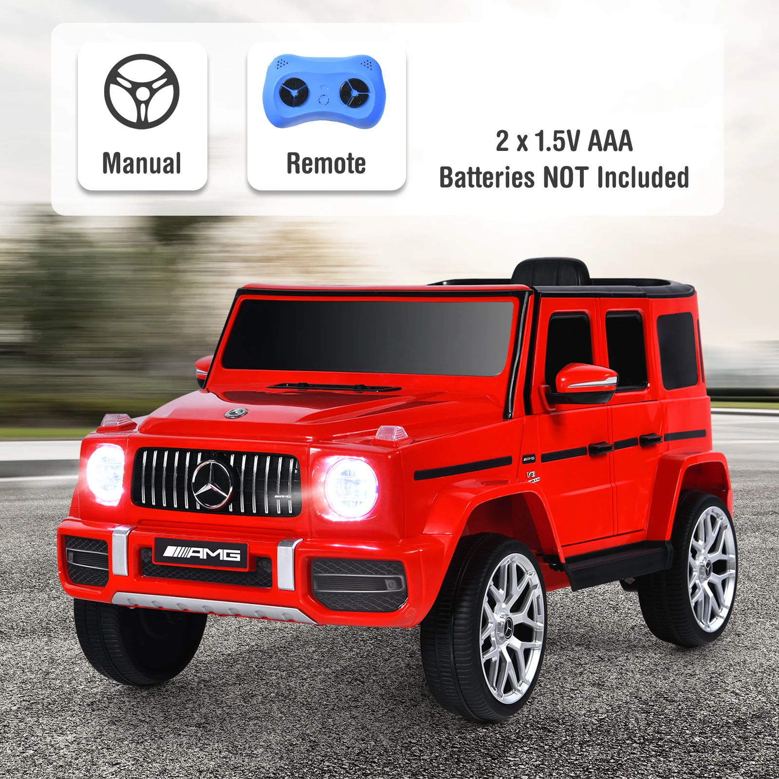 12V Mercedes-Benz G63 Licensed Kids Ride On Car with Remote Control - Image 2