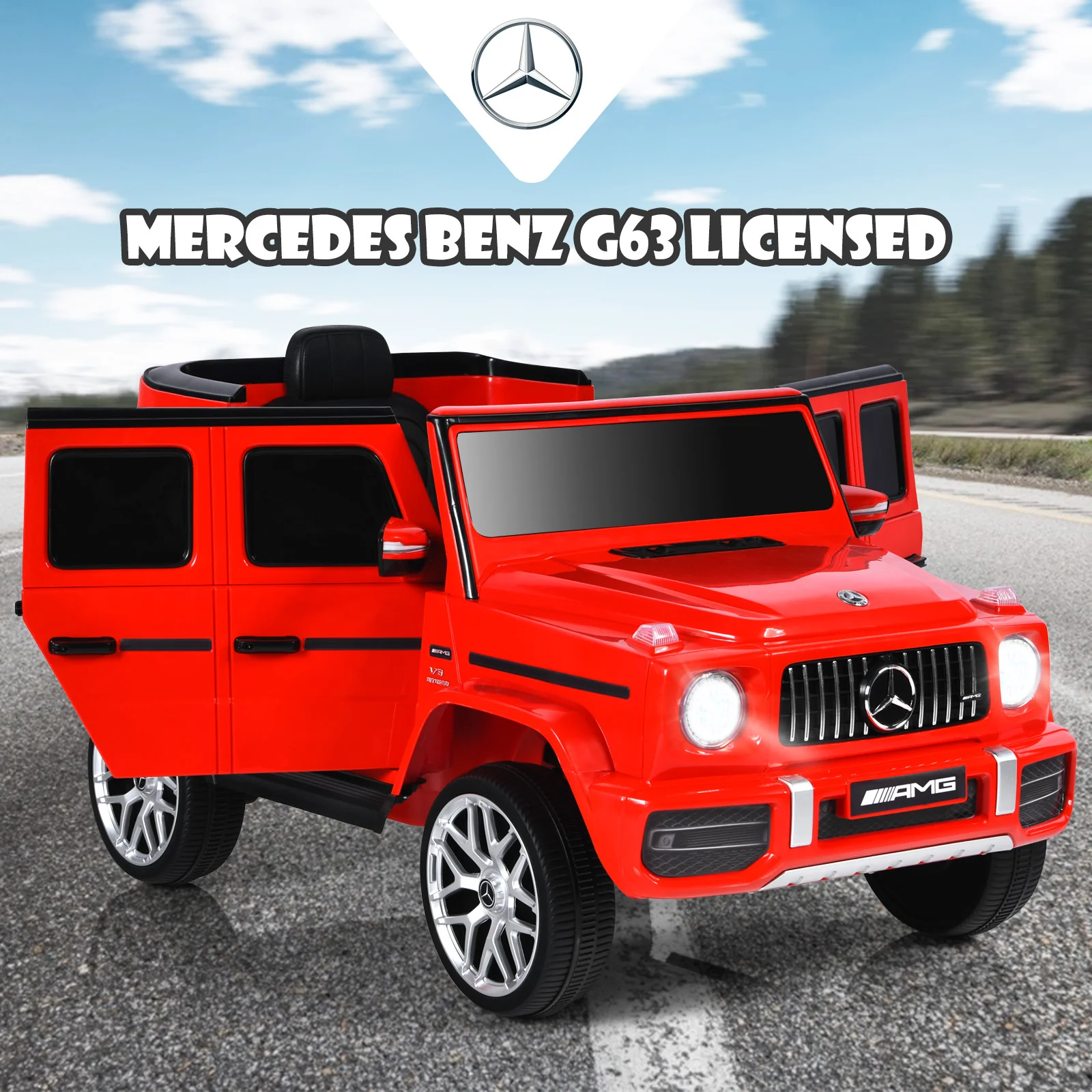 12V Mercedes-Benz G63 Licensed Kids Ride On Car with Remote Control - Image 6