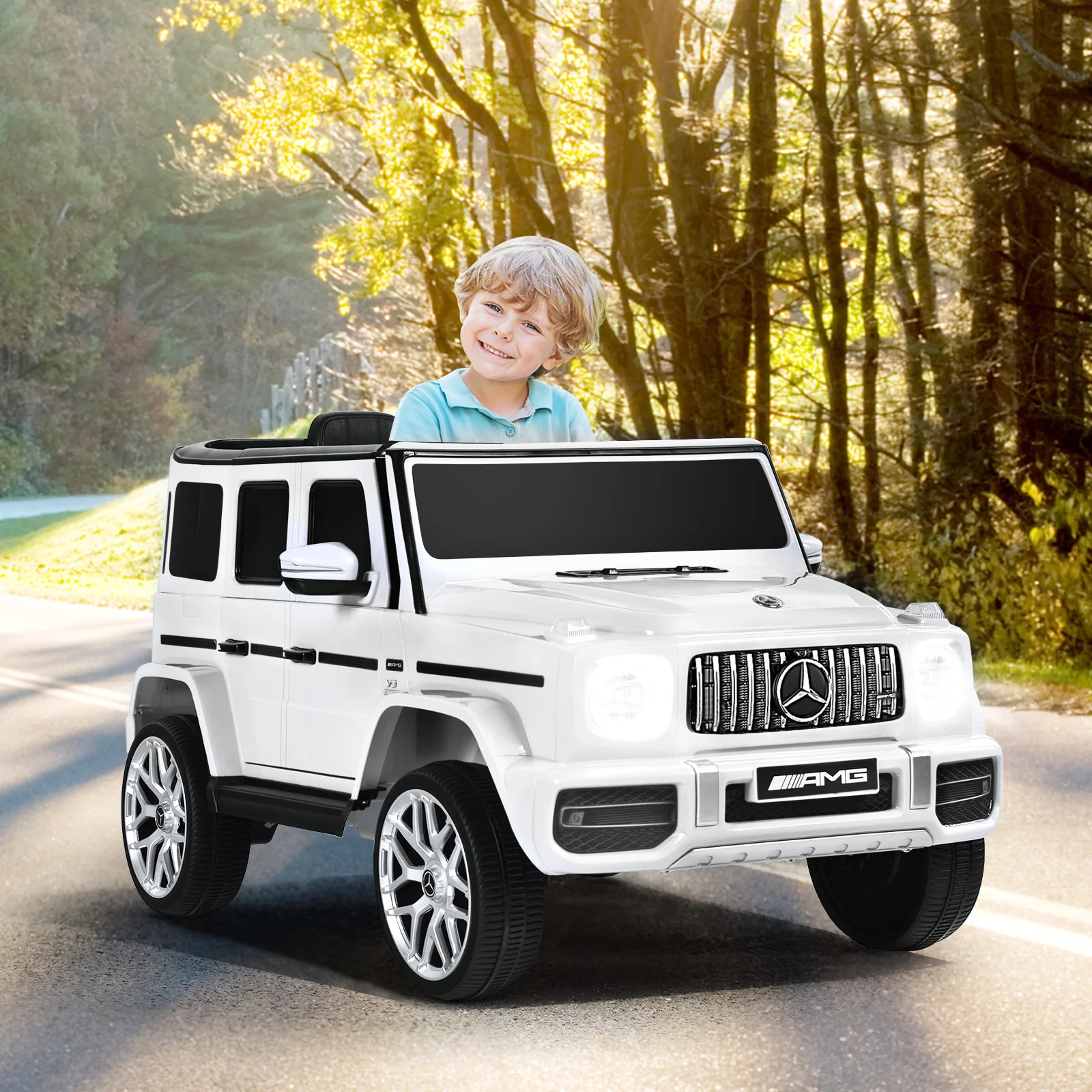 12V Mercedes-Benz G63 Licensed Kids Ride On Car with Remote Control - Image 9