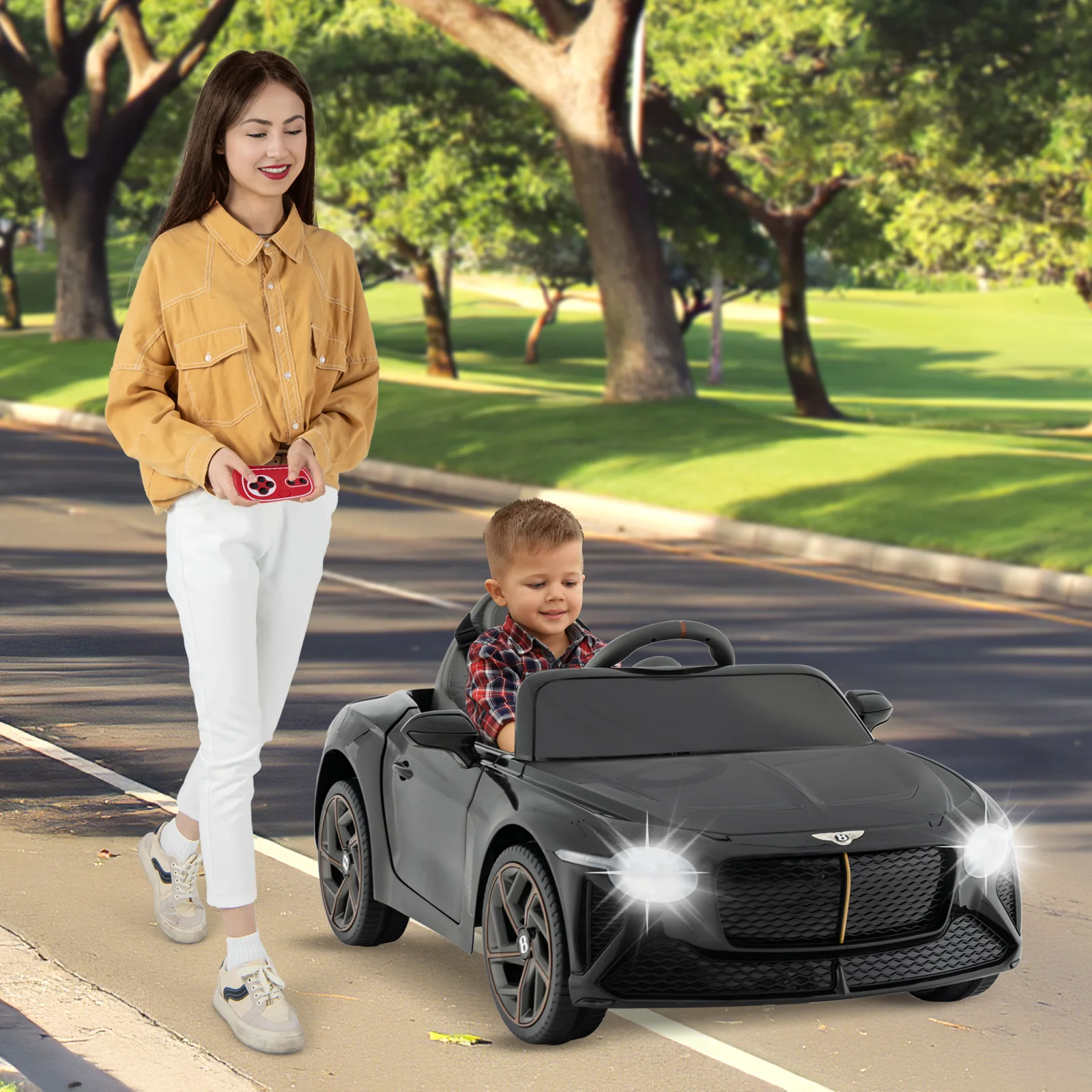 12V Powered Car Kids Ride-on Racer Car Licensed Bentley Bacalar - Image 17