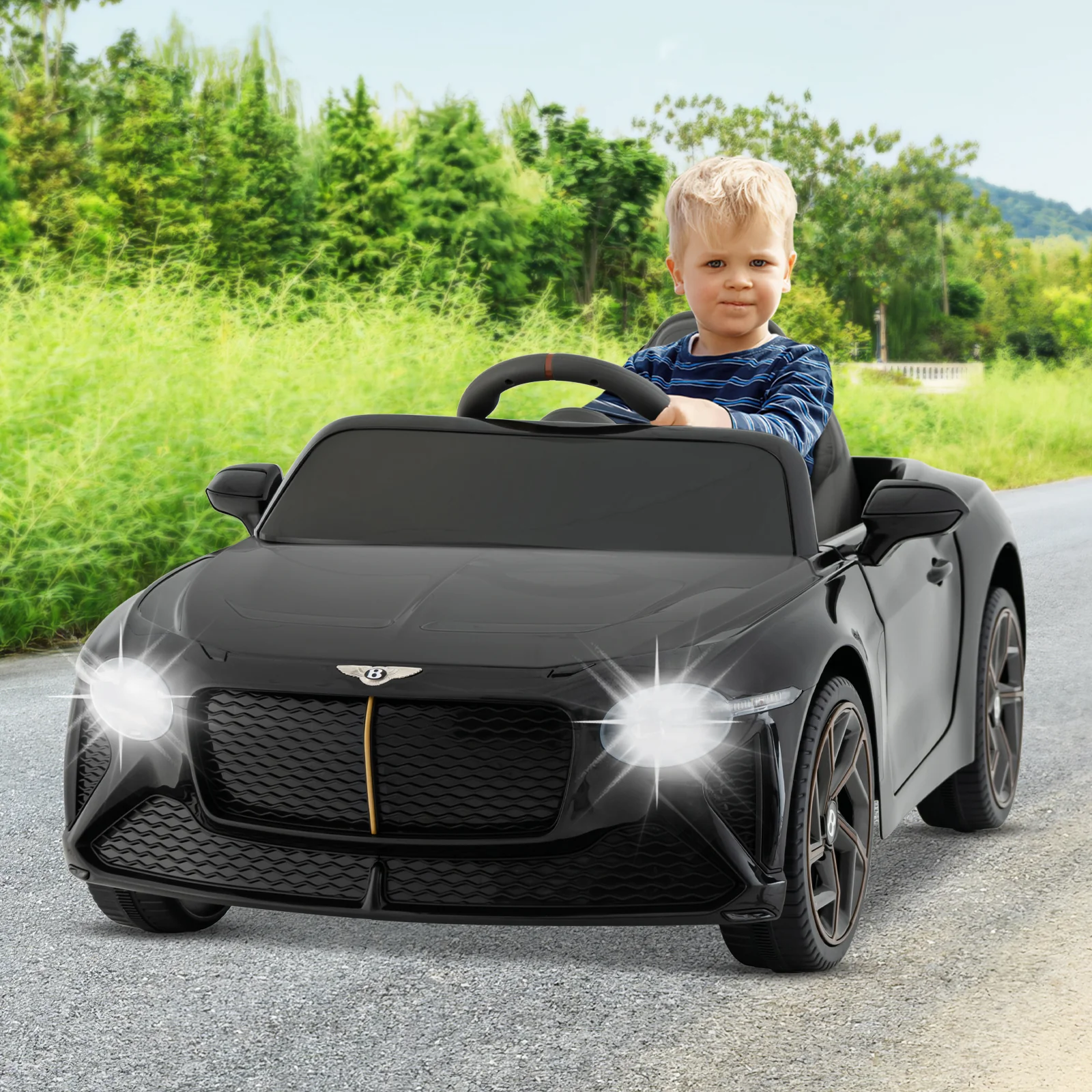 12V Powered Car Kids Ride-on Racer Car Licensed Bentley Bacalar - Image 18