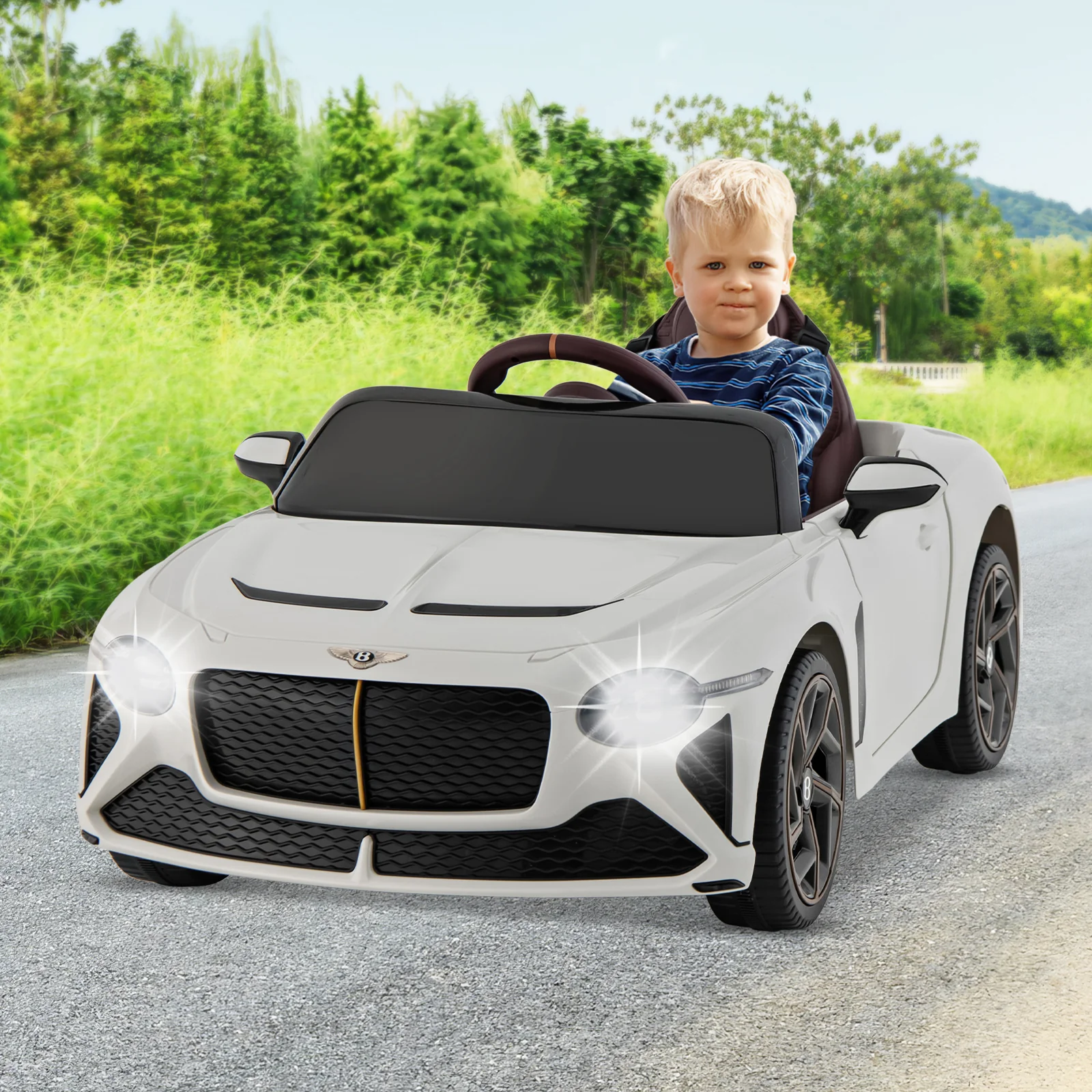 12V Powered Car Kids Ride-on Racer Car Licensed Bentley Bacalar - Image 26