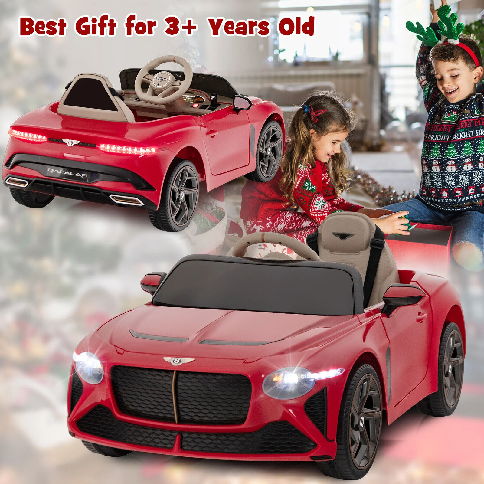 12V Powered Car Kids Ride-on Racer Car Licensed Bentley Bacalar - Image 9