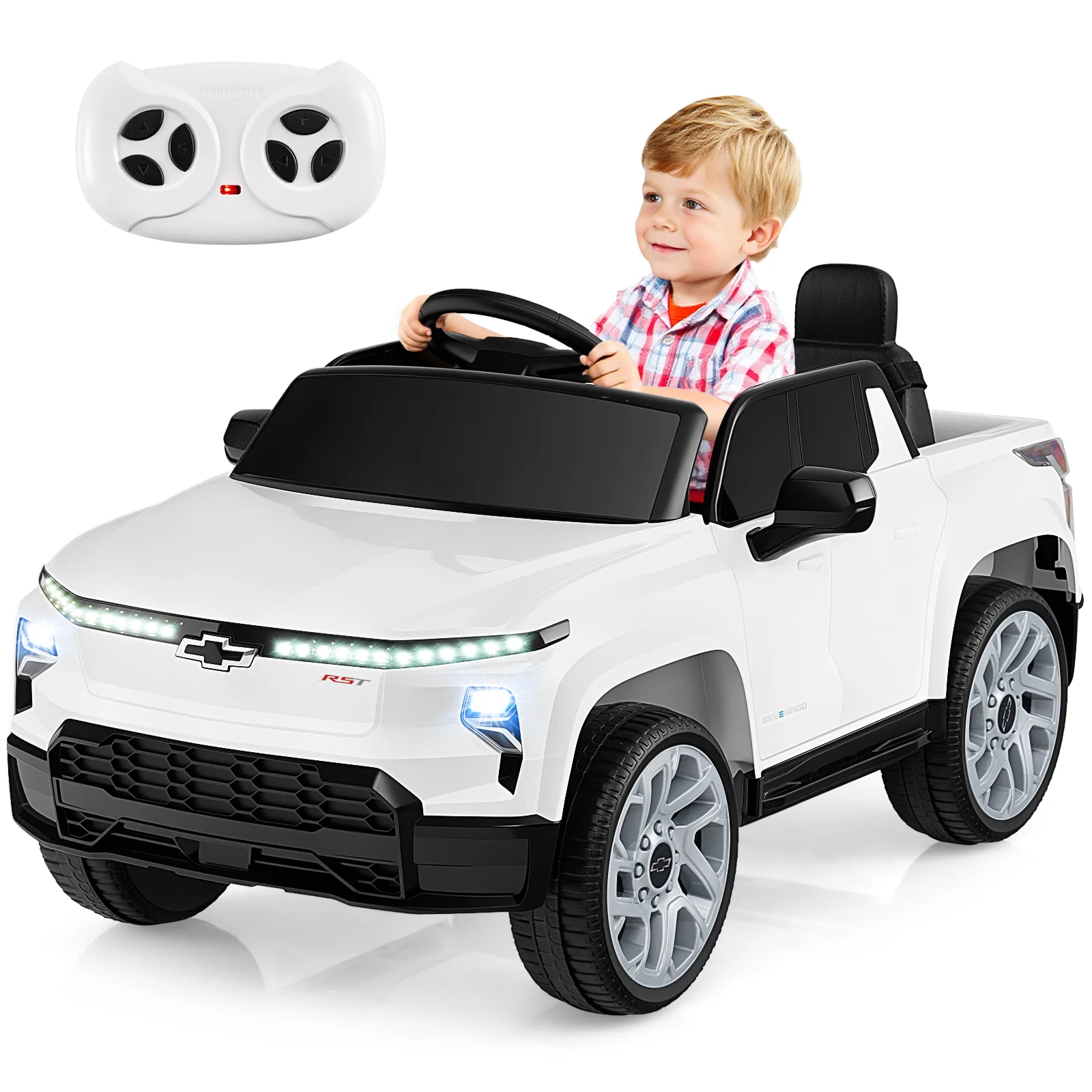 12V Ride on Car Truck Licensed Chevrolet with Remote Control Gift for 3+ - Image 11