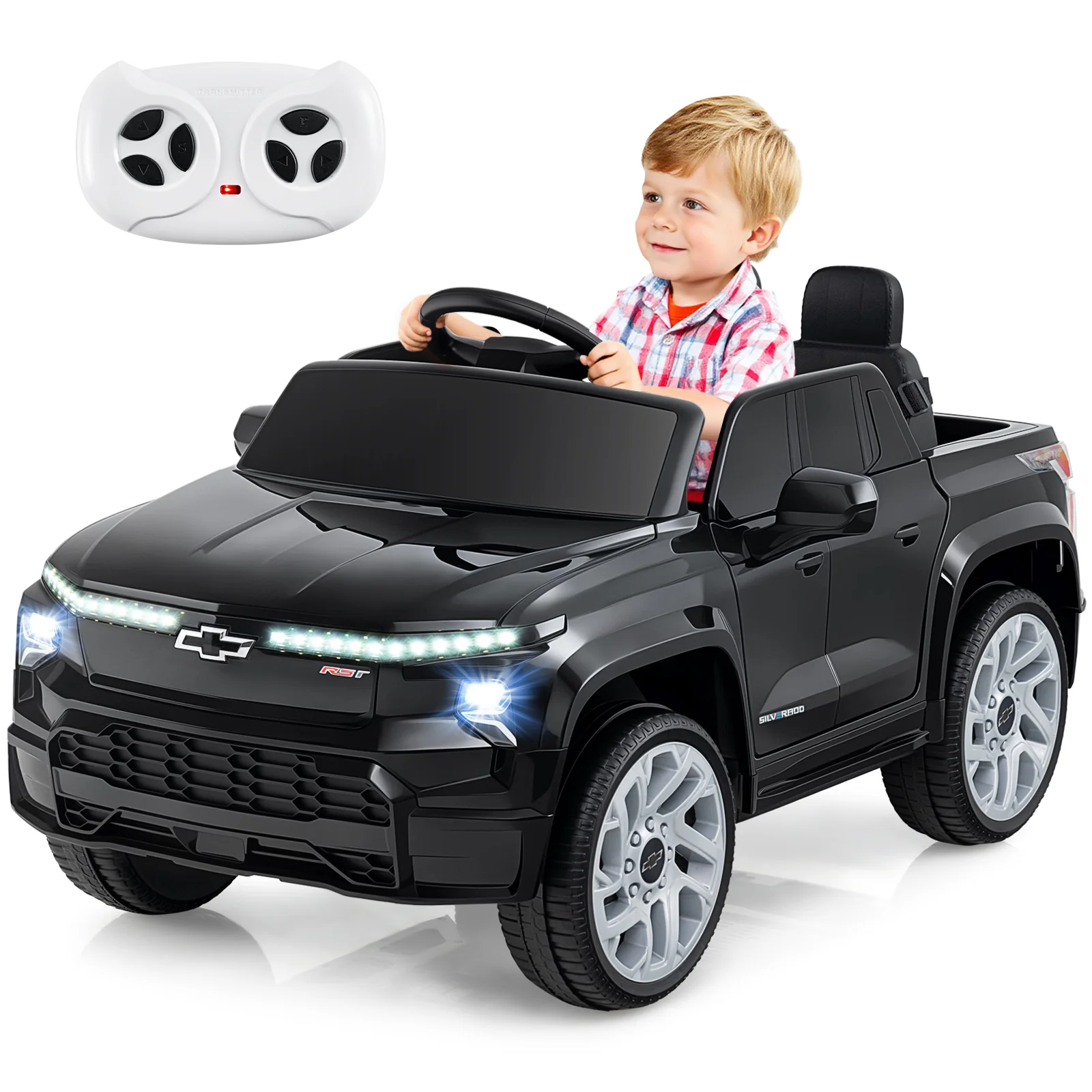 12V Ride on Car Truck Licensed Chevrolet with Remote Control Gift for 3+ - Image 3