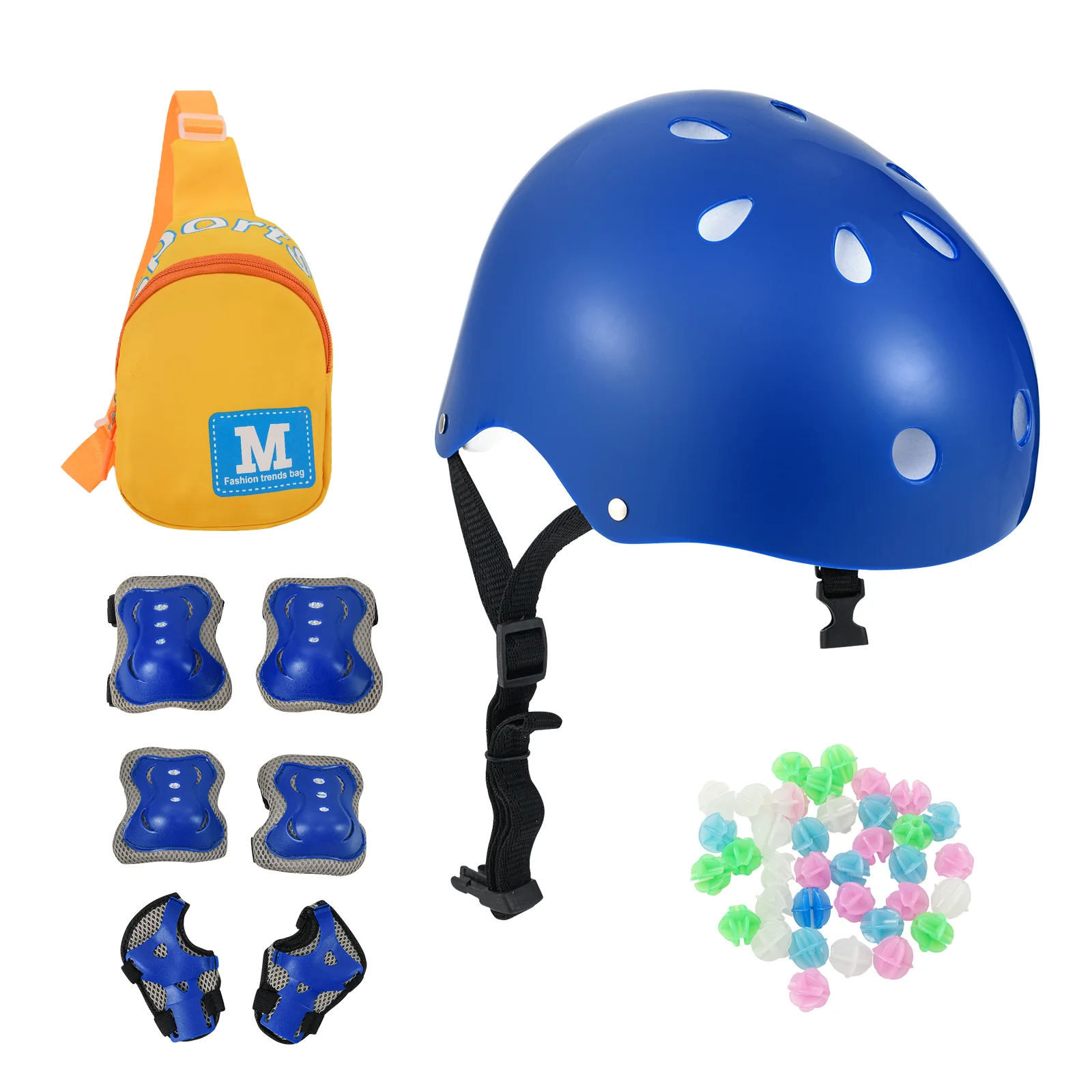 14 Inch Kids Bike Red with Blue Helmet Protective Set - Image 3