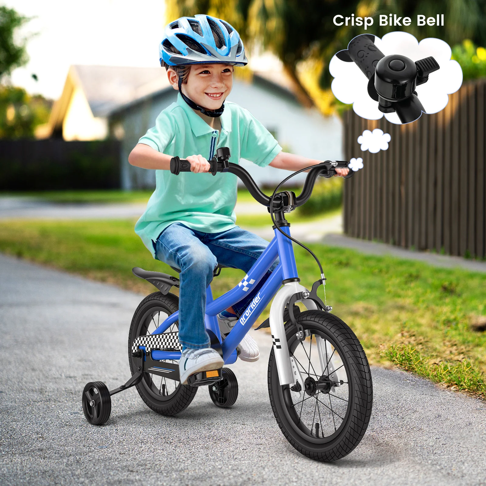 14 Inch Kids Bike with 2 Training Wheels for 3-5 Years Old - Image 10