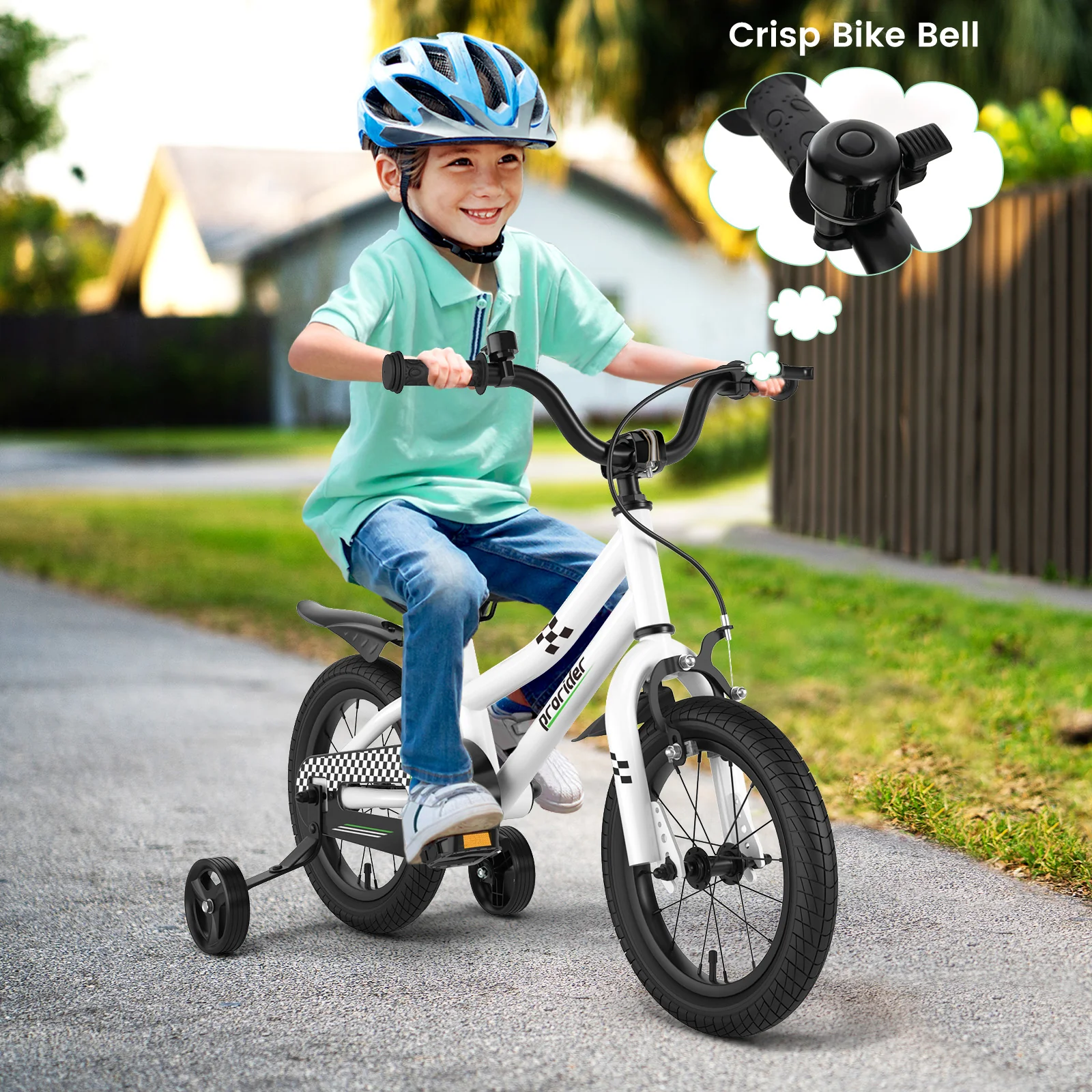 14 Inch Kids Bike with 2 Training Wheels for 3-5 Years Old - Image 2