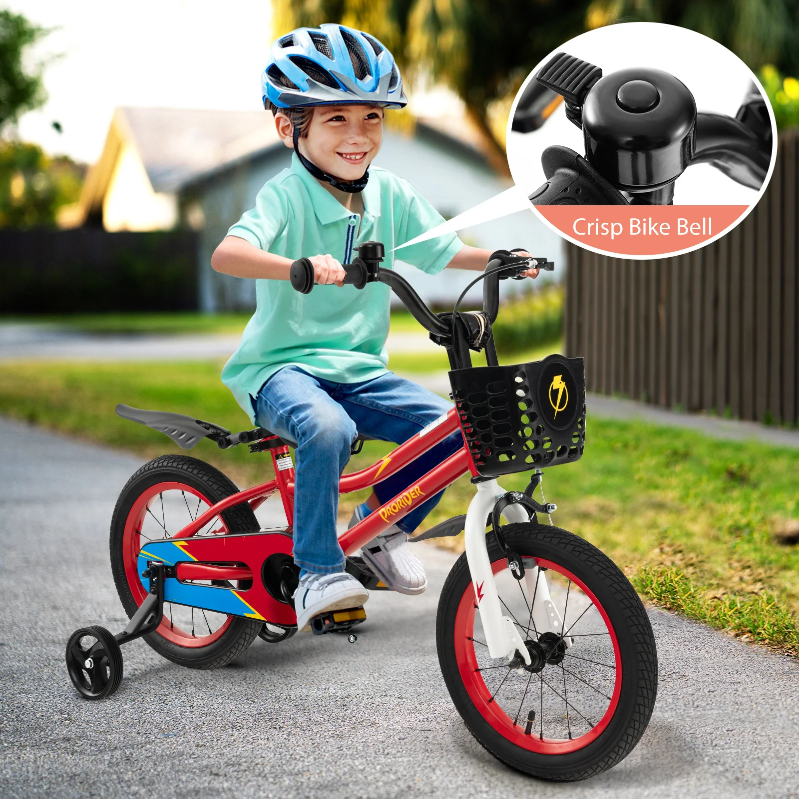 14 Inch Kids Bike with 2 Training Wheels for 3-5 Years Old - Image 26