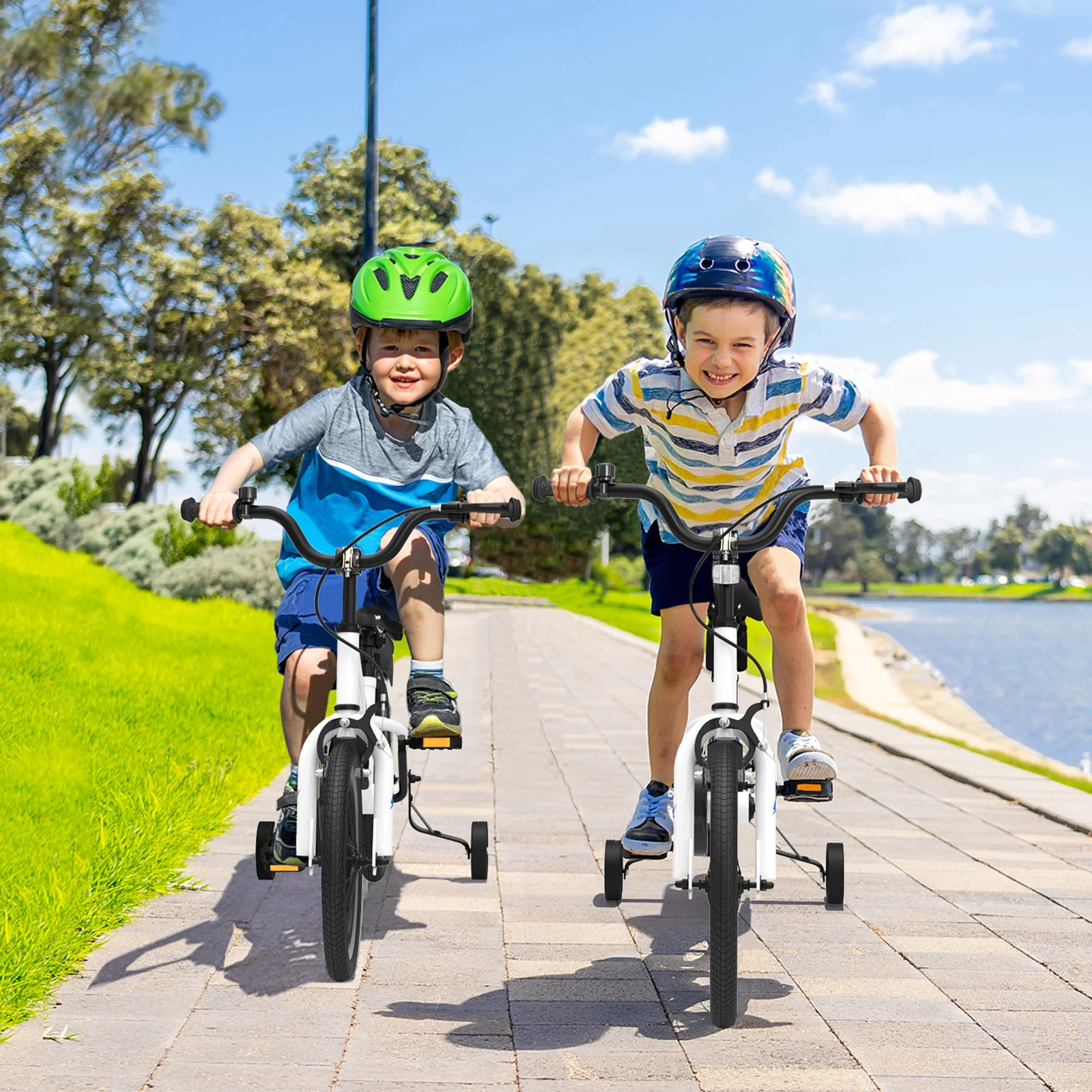 14 Inch Kids Bike with 2 Training Wheels for 3-5 Years Old - Image 33