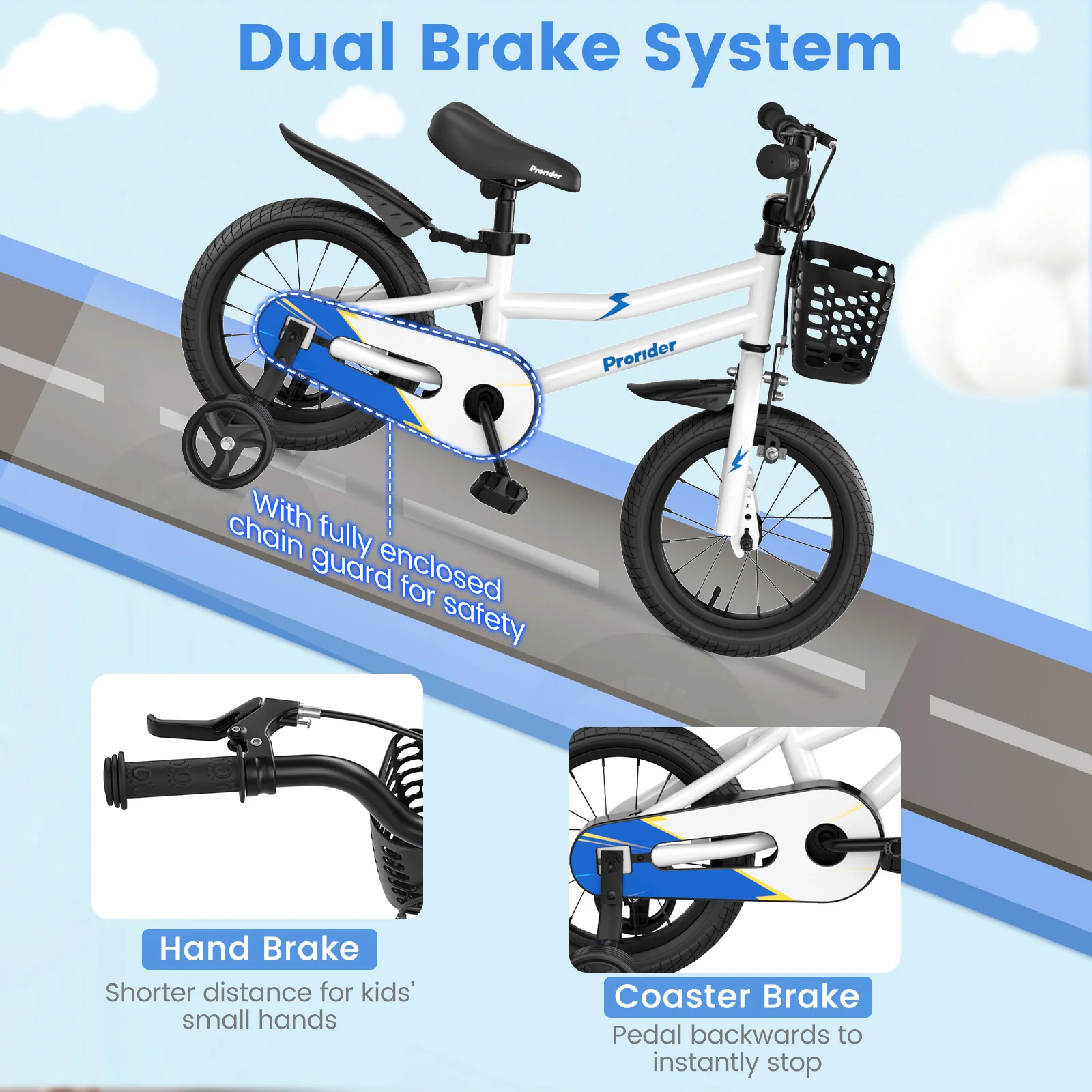 14 Inch Kids Bike with 2 Training Wheels for 3-5 Years Old - Image 37
