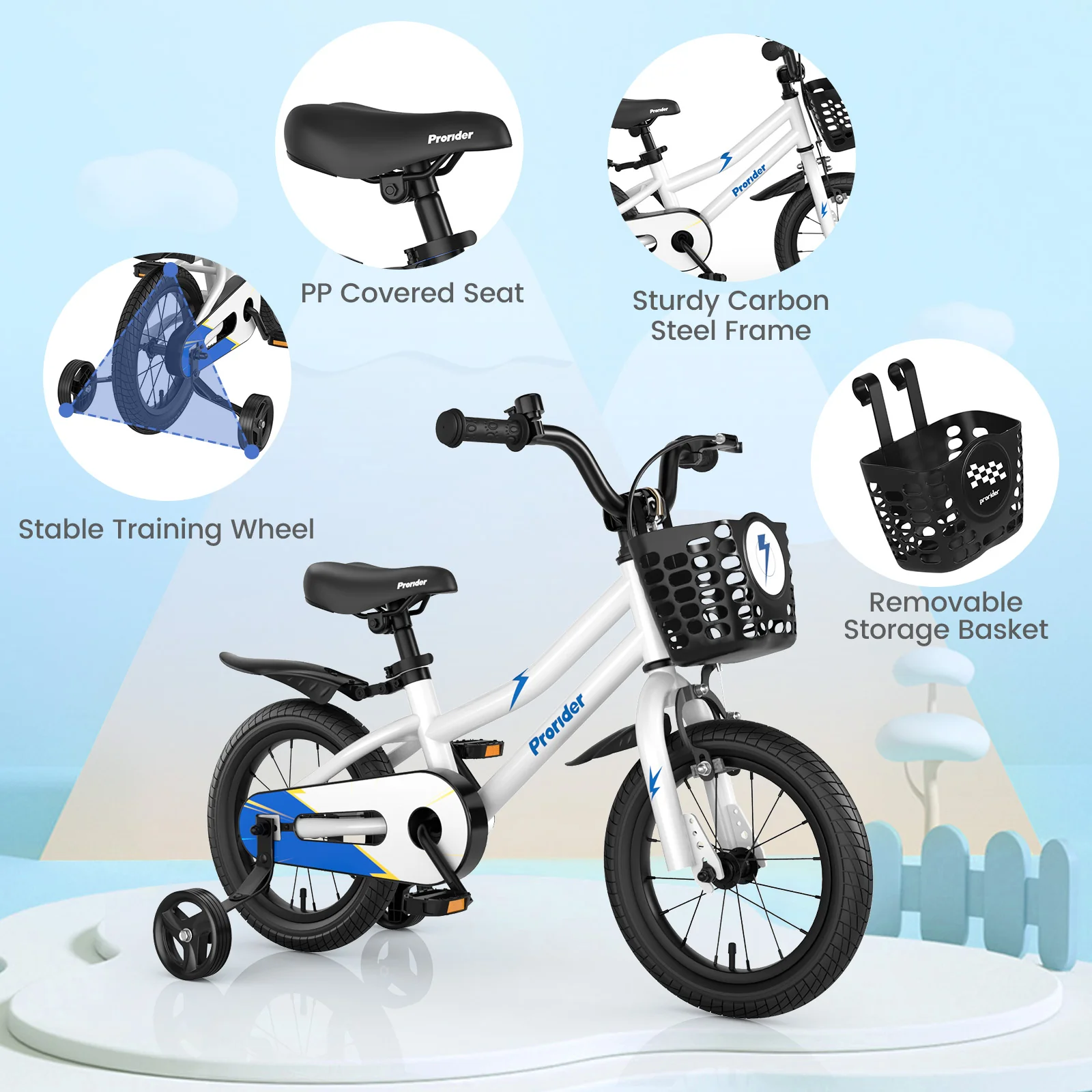 14 Inch Kids Bike with 2 Training Wheels for 3-5 Years Old - Image 40
